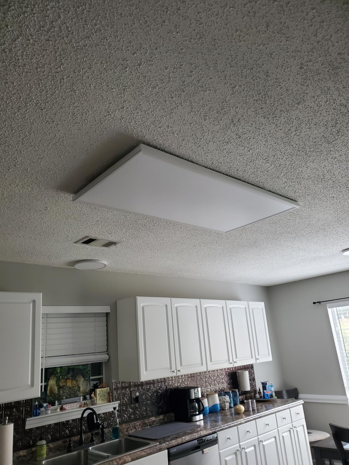 Lithonia Lighting CPANL 2x4 LED Flat Panel Light, 2 ft. by 4 ft. LED Light Panel, Ceiling Lighting Fixture, 4000 Lumens, 3500K/4000K/5000K Switchable CCT, Includes Direct Ceiling Mount Bracket, White customer photo 2