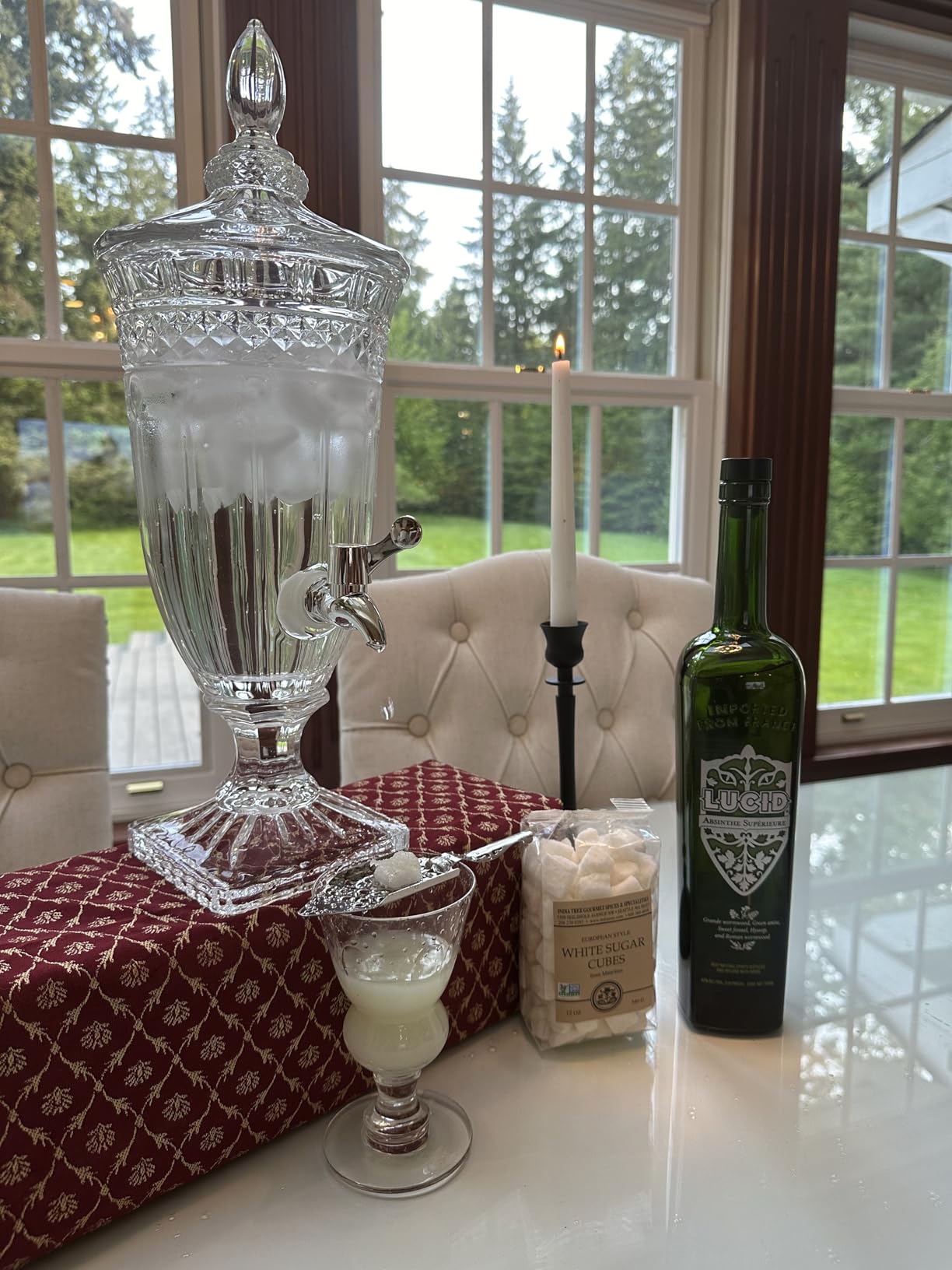 2Pcs Stainless Steel Absinthe Fountain Spoon, Vintage Wormwood Cocktail Dripper, Bar Glass Strainer, Hollowed Out Square Sugar Dripper, Ice Cube Mesh Filter Strainer Spoon (Silver) customer photo 1