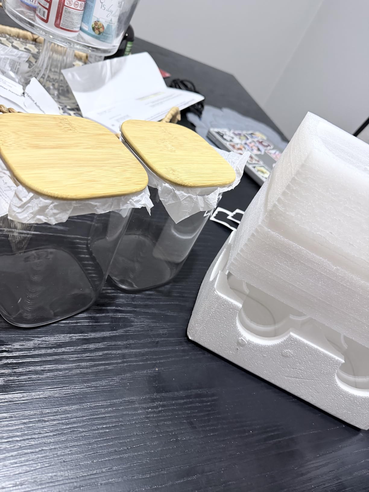 ComSaf Glass Spaghetti Pasta Storage Containers with Lids 2.2 Qt Set of 3 customer photo 1
