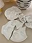 Okllen 4 Pack Ceramic Escargot Plates with 6 Holes and Handles, 6.5 Inch Seafood Snail Dish Footed Plates White Escargot Baking Dish Barbecue for Home, Kitchen, Restaurant customer photo 1