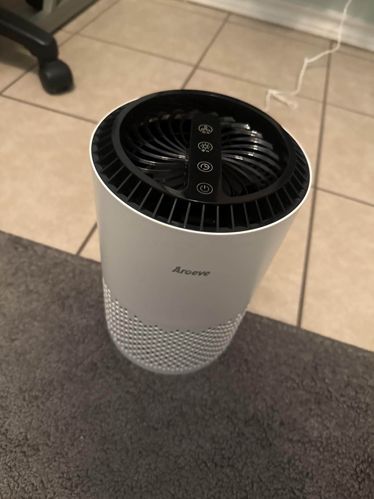 AROEVE Air Purifiers for Bedroom Home, Air Purifier For Smoke Pollen Dander Hair Smell Air Cleaner with Sleep Mode Speed Control For Bedroom Office, MK01- Black(Available for California) customer photo 2