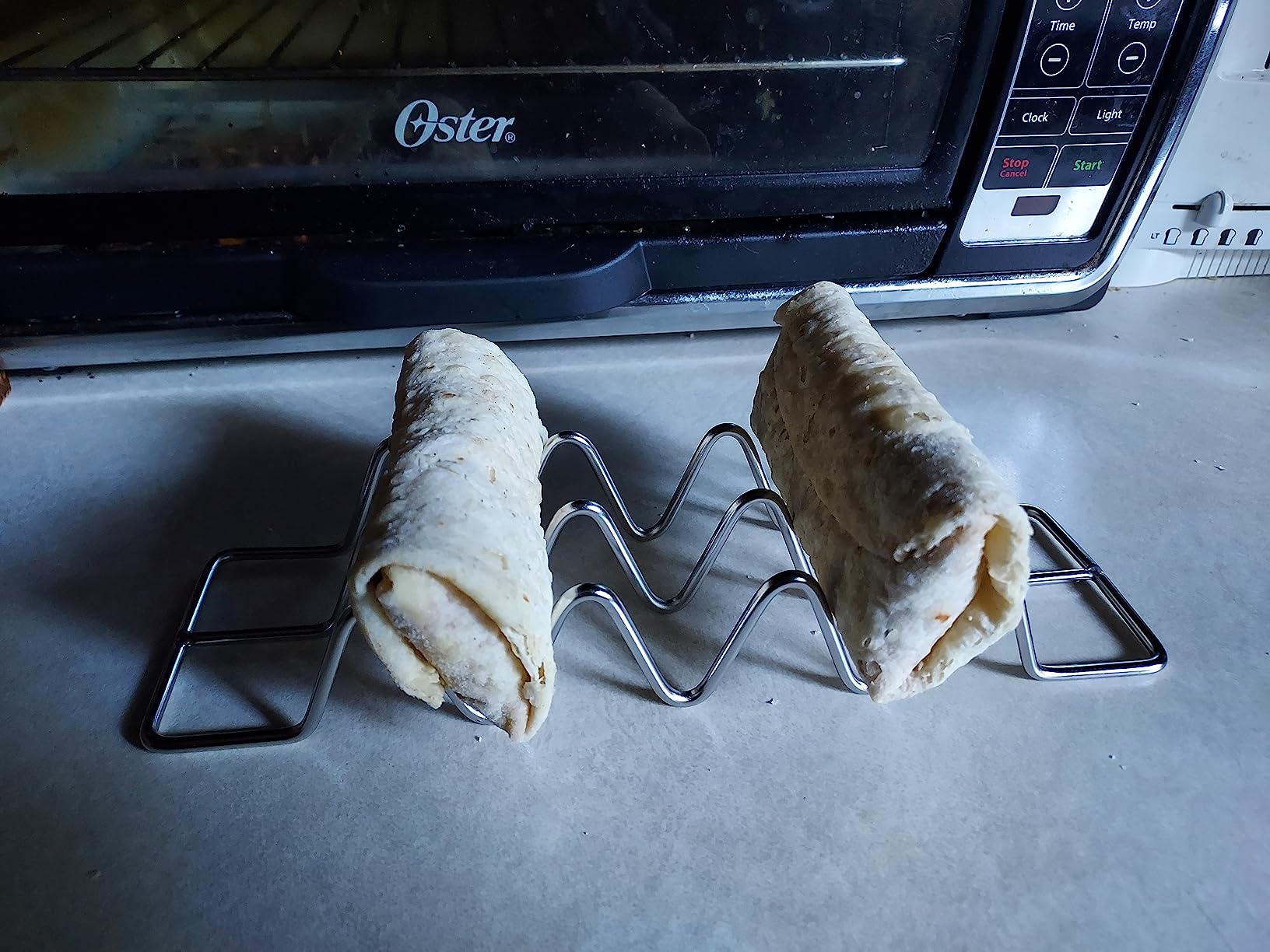 JIBOLAT Taco Holders set of 3, Stainless Steel Taco Shell Holder Stand, Taco Tray Plates for Taco Bar Gifts Accessories, Holds 4 Tacos Each, Oven Safe for Baking, Dishwasher and Grill Safe customer photo 2