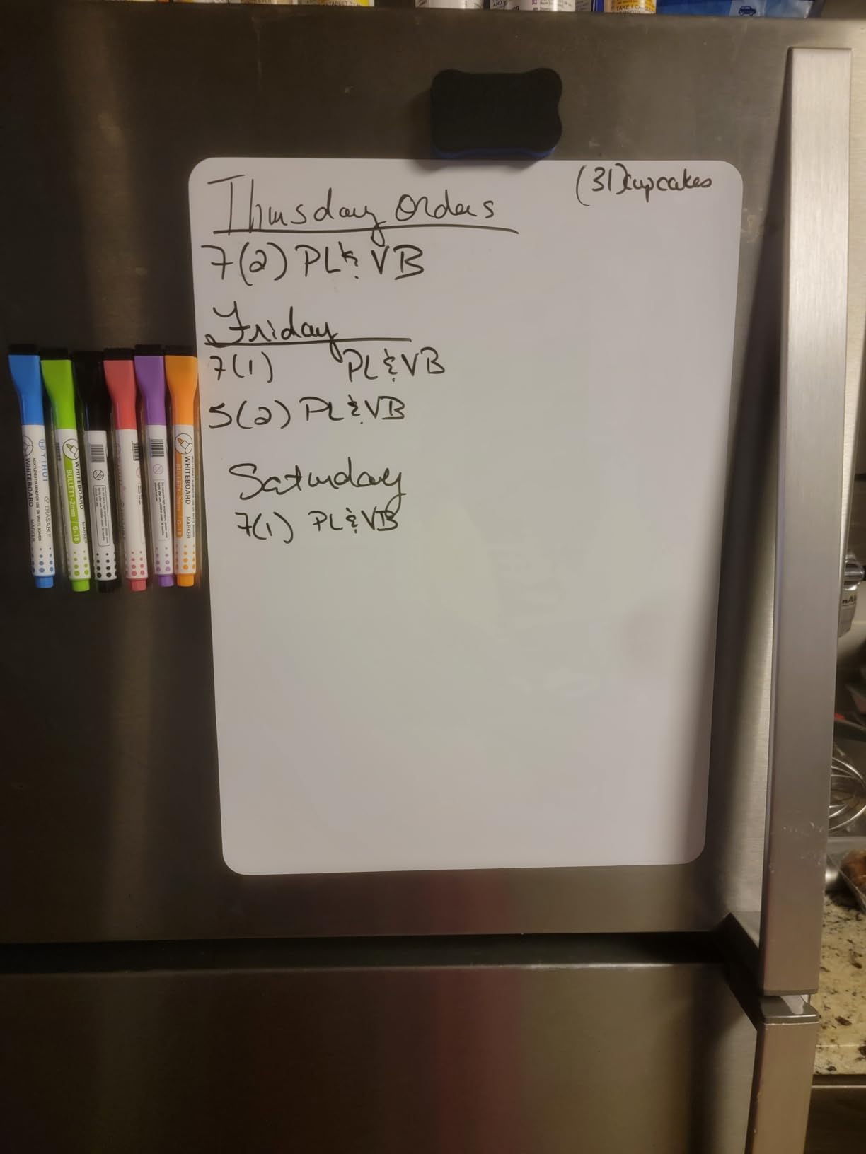 MaxGear Small Magnetic Dry Erase Board Sheet for Refrigerator, Fridge Whiteboard for Kitchen, 12