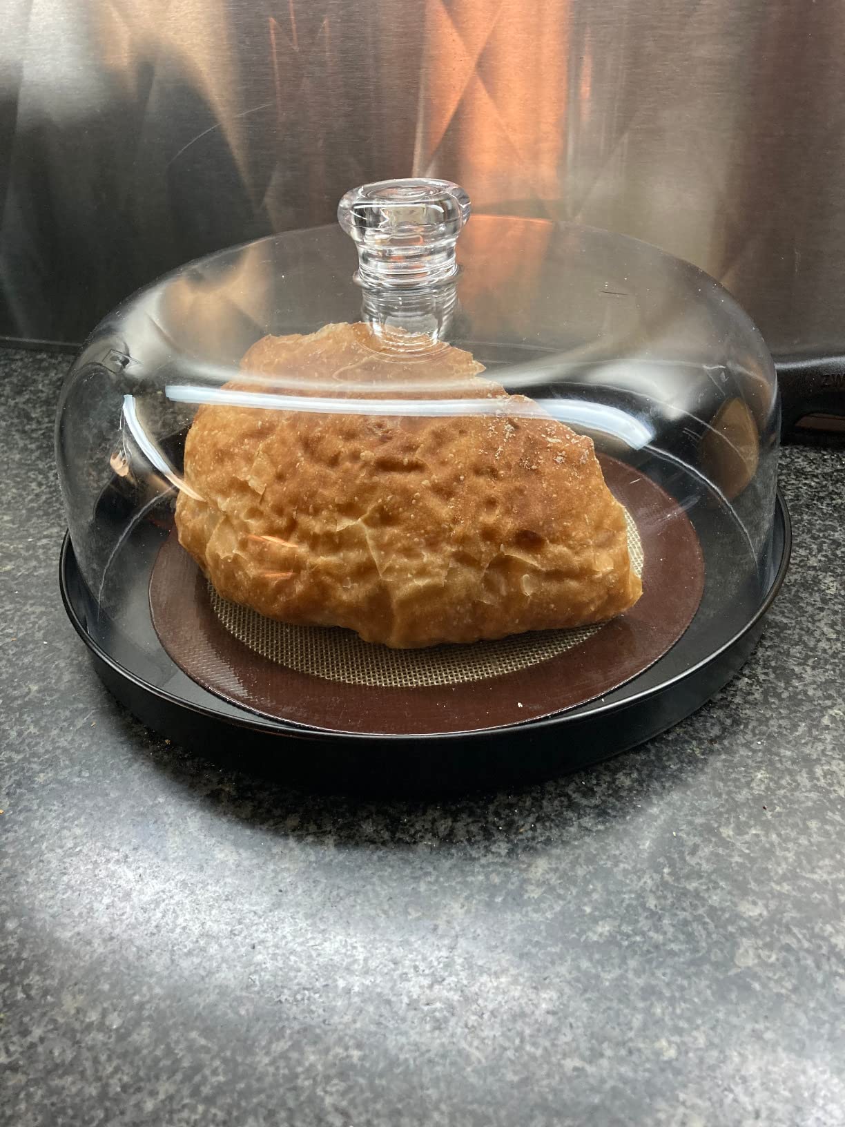 Godinger Cake Stand, Cake Plate Server with Dome, Metal Serving Tray and Shatterproof Acrylic Lid customer photo 1