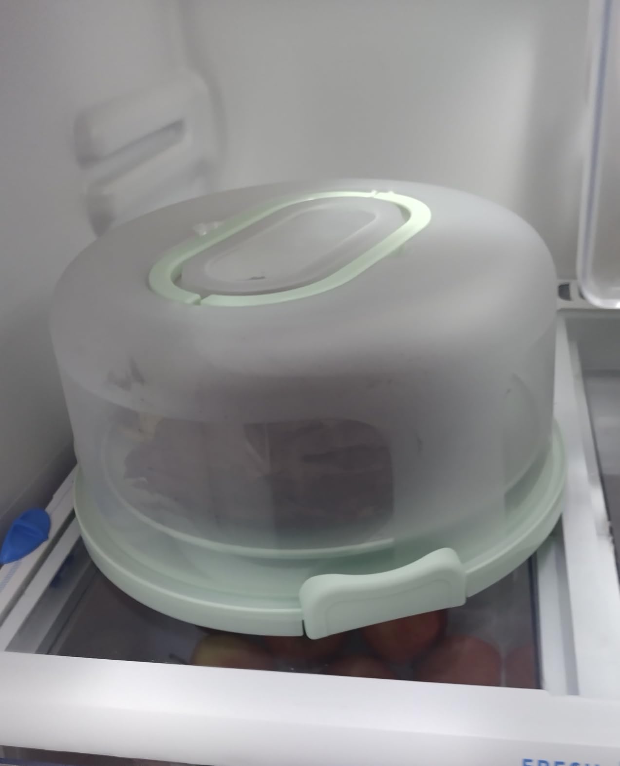 Ohuhu Cake Carrier with Lid and Handle, BPA-Free Cake Containers Cake Holder for 10 inch Cake with 2 Handles Cupcake Carrier - Plastic Cover Two Sided Base for Transport Pie Nuts Fruit Perfect Gifts customer photo 2