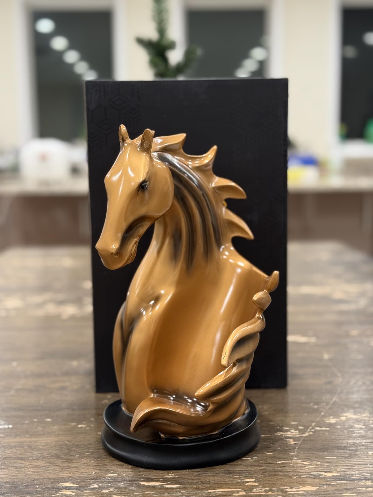 Wine Bottle Holder Wine Racks Tabletop Horse Statue as Home Kitchen Wine Cellar Decorative Storage Organizer, Horse Sculpture Horse Decor Horse Gifts for Girls Men Women (Silver) customer photo 1