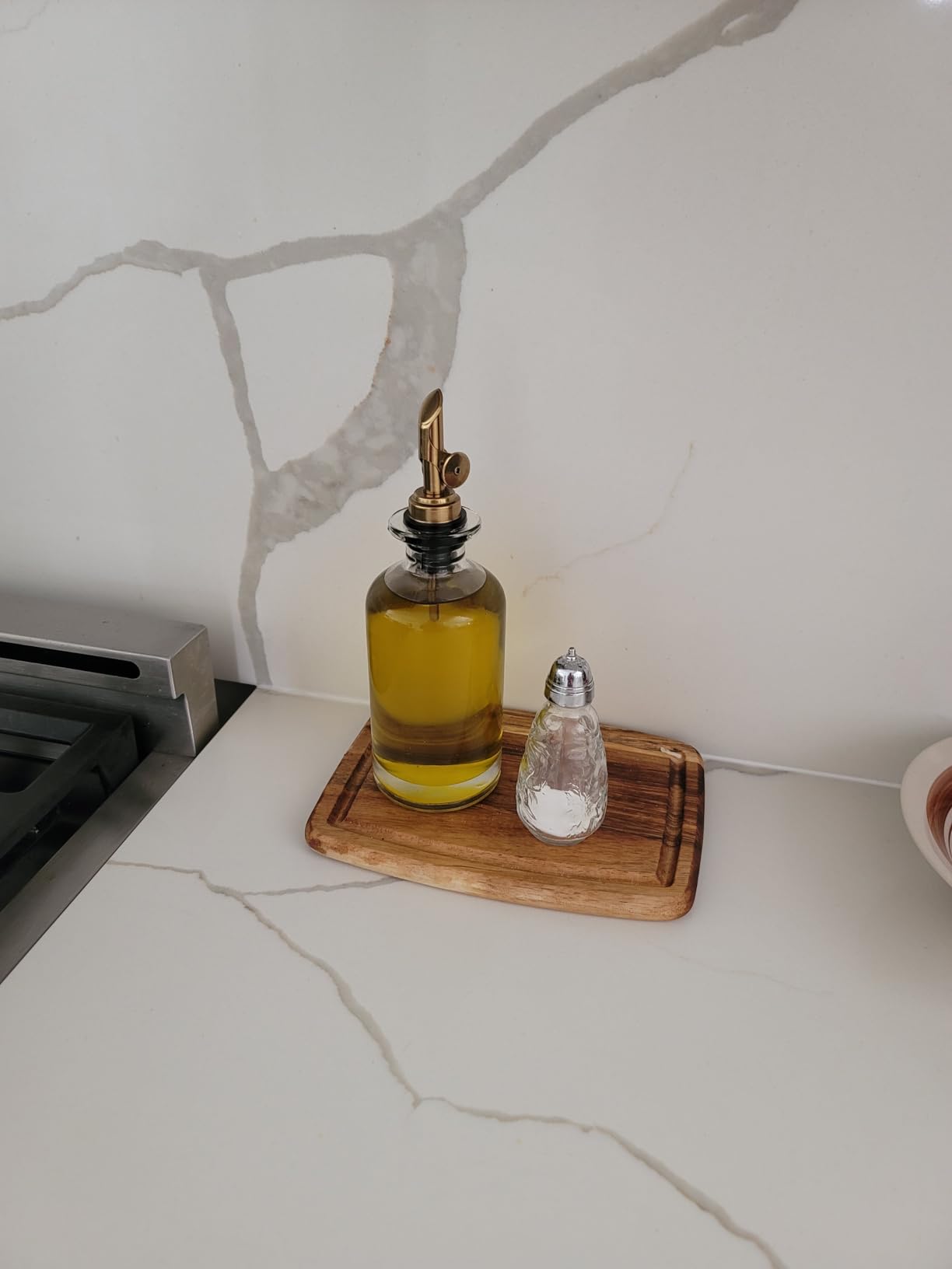 Molimoli - Premium Olive Oil Dispenser Bottles for Kitchen with Pourer - Oil and Vinegar Dispenser Set, Glass Dispenser for Kitchen, Dispenser Bottle of 350ml - Set of 2 customer photo 1