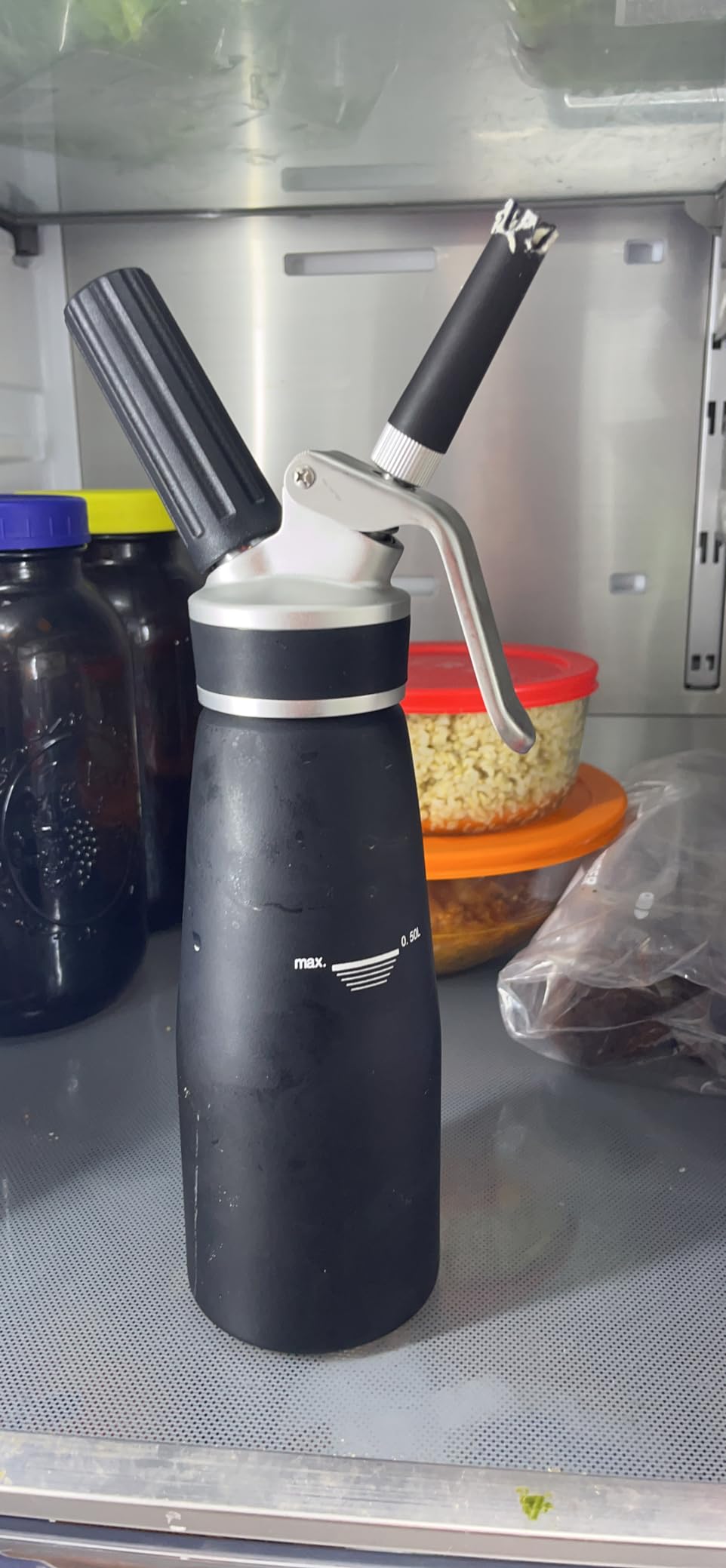 Sivaphe Professional Whipped Cream Dispenser Aluminum Grade Canister, Heavy Duty Cream Whipper Homemade Bliss, Portable Whipped Nitro Coffee Maker Black customer photo 2