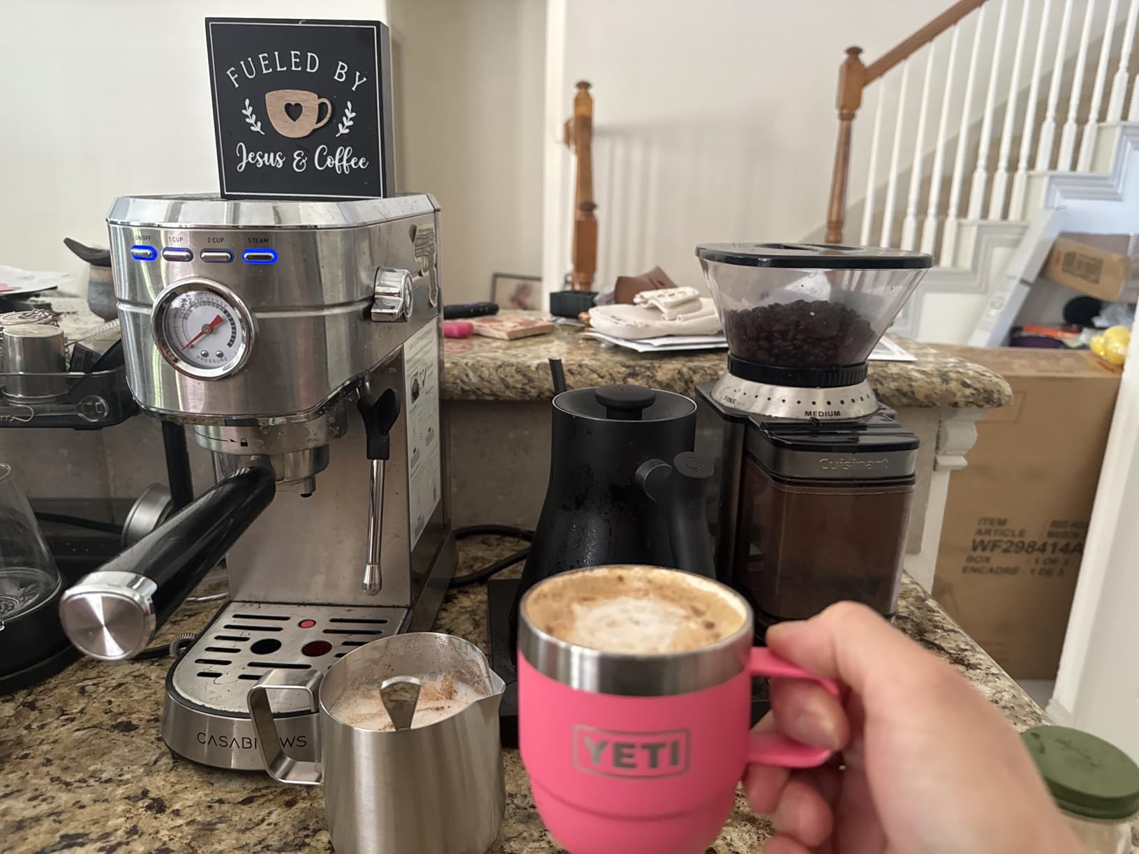 CASABREWS CM5418 Espresso Machine 20 Bar, Compact Espresso Maker with Steam Milk Frother customer photo 1