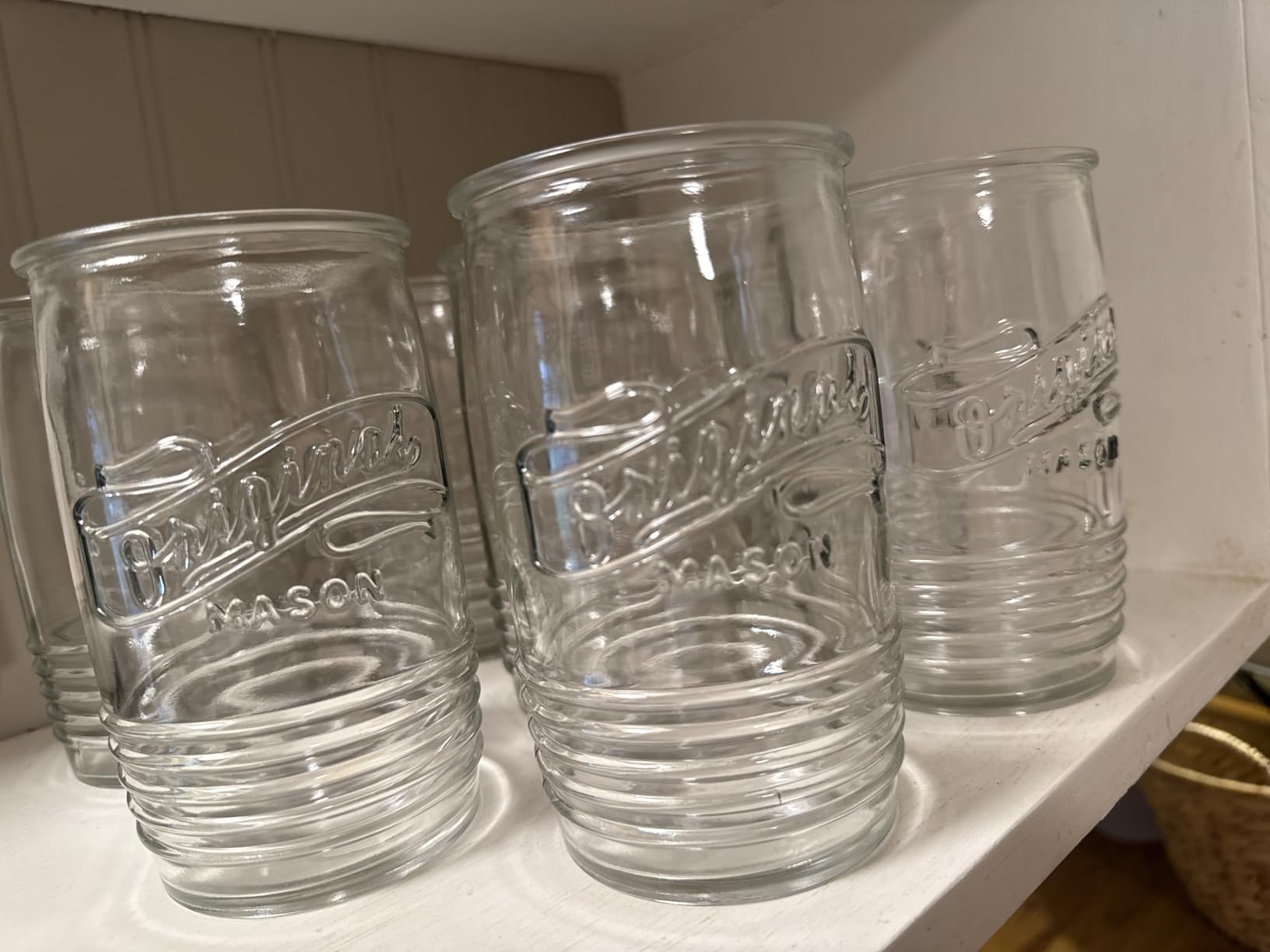 Glaver's Set Of 4 Original Mason Collins Glasses Assorted Colored Drinking Glasses For Juice, Cocktails, Beverage Glass Cups, Hand Wash-In Cold Water (Original Mason Colored 20 OZ) customer photo 1