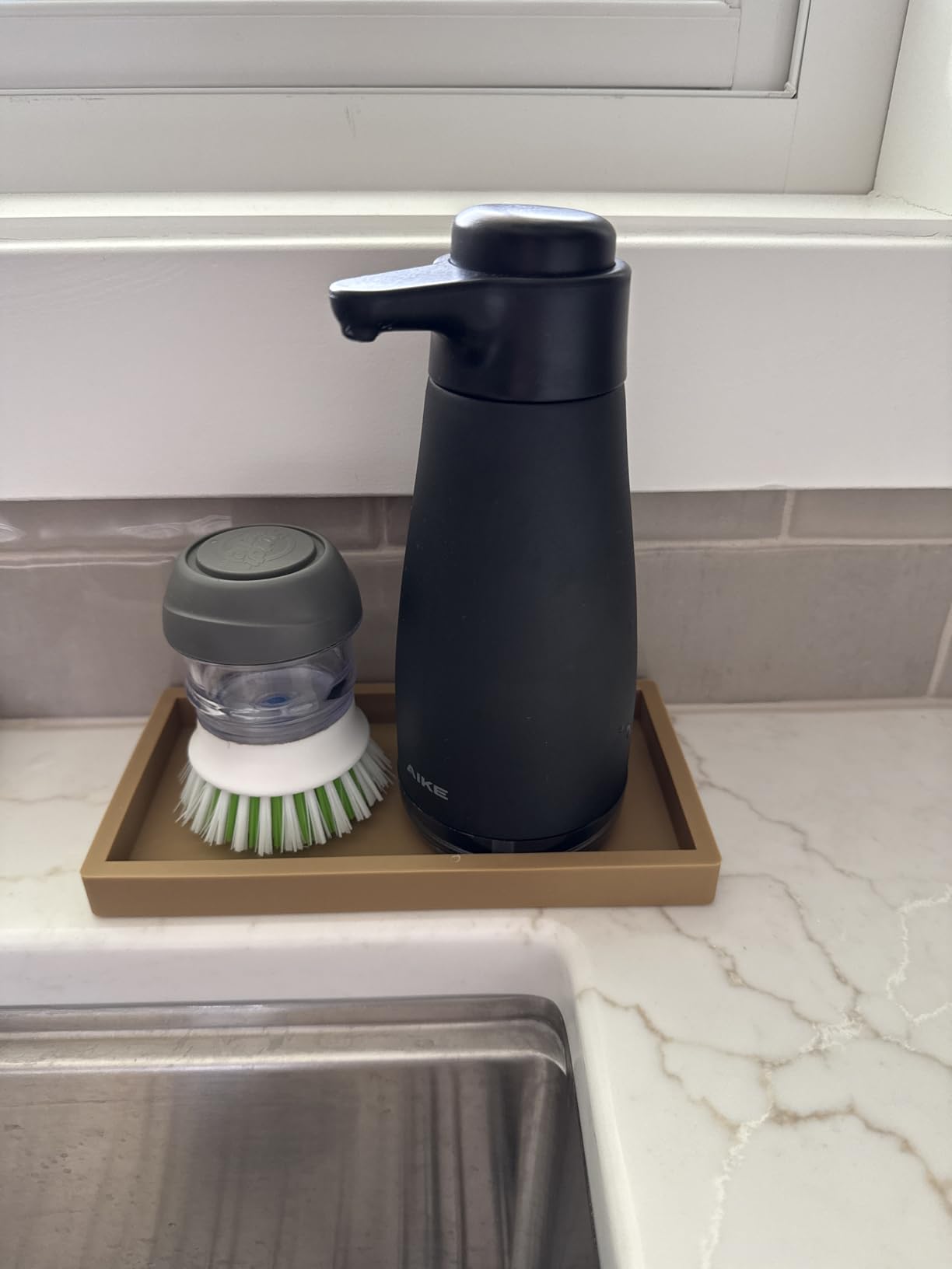 AIKE 15fl.oz Stainless Steel Liquid Soap Dispenser for Dish and Hand Soap customer photo 1