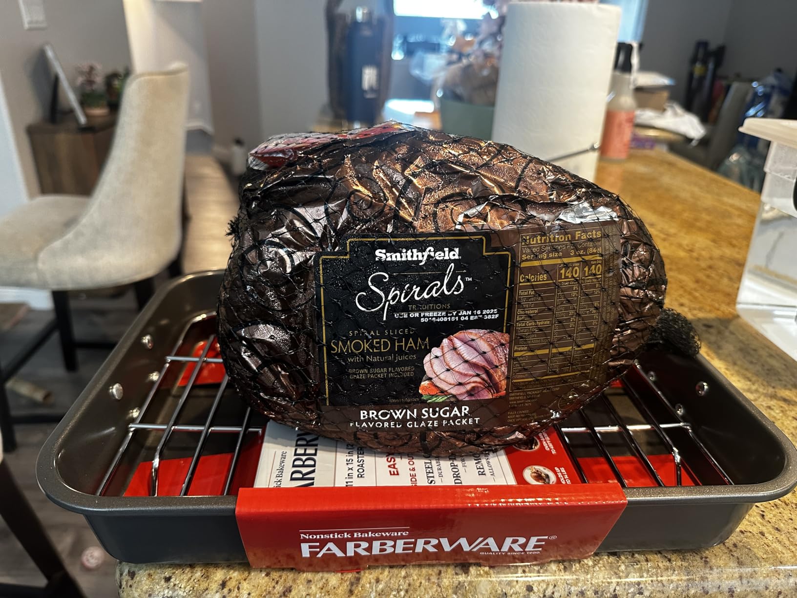 Farberware Classic Traditions Stainless Steel Roaster/Roasting Pan with Rack, 17 Inch x 12.25 Inch customer photo 2