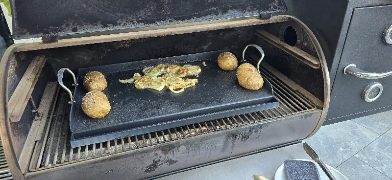 Griddle for Gas Grill Metal Cooking Griddle Pan for Outdoor Gas Grill, 17
