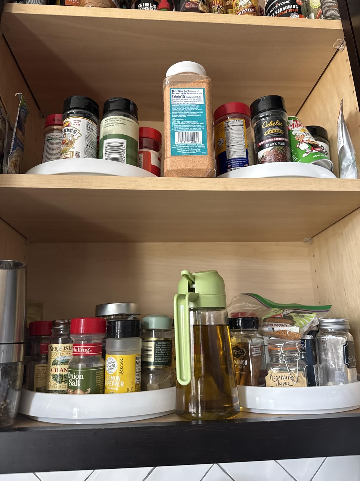 Set of 4, 10 Inch Non-Skid Lazy Susan Organizers - Turntable Rack for Cabinet, Pantry Organization and Storage, Kitchen, Fridge, Bathroom Makeup Vanity Countertop, Under Sink Organizing, Spice Rack customer photo 1