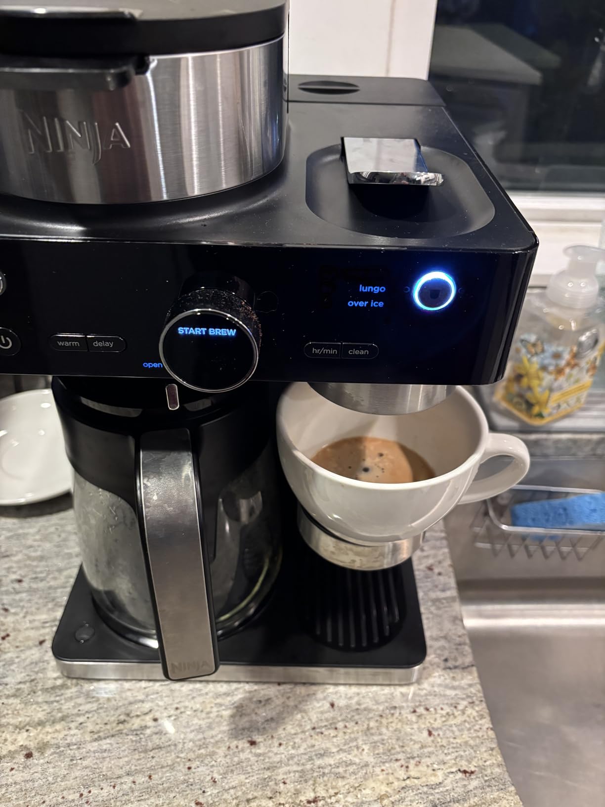 Ninja Espresso & Coffee Maker & Barista System, 3 Espresso Brew Styles, Single-Serve Coffee & Nespresso Capsule Compatible, Built-in Frother, Espresso, Cappuccino & Latte Maker, Black, CFN601 customer photo 1