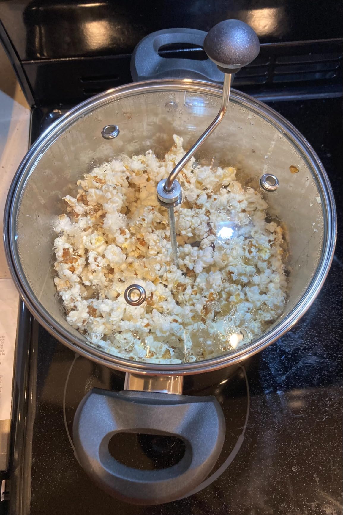 Lehman's Manual Stovetop Popcorn Popper, Stainless Steel Popcorn Maker with Stirring Rod, Doubles as Cooking Pot customer photo 1