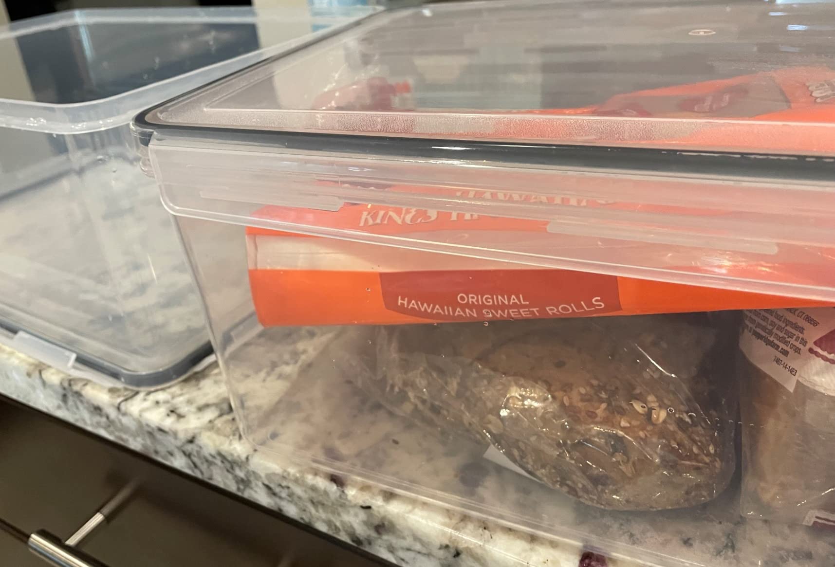 Tiawudi 2 Pack Large Bread Box for Kitchen Countertop, Airtight Bread Storage Container for Homemade Bread and Bakery Loaf, Plastic Bread Keeper, 11.6 Qt / 11L Each customer photo 1