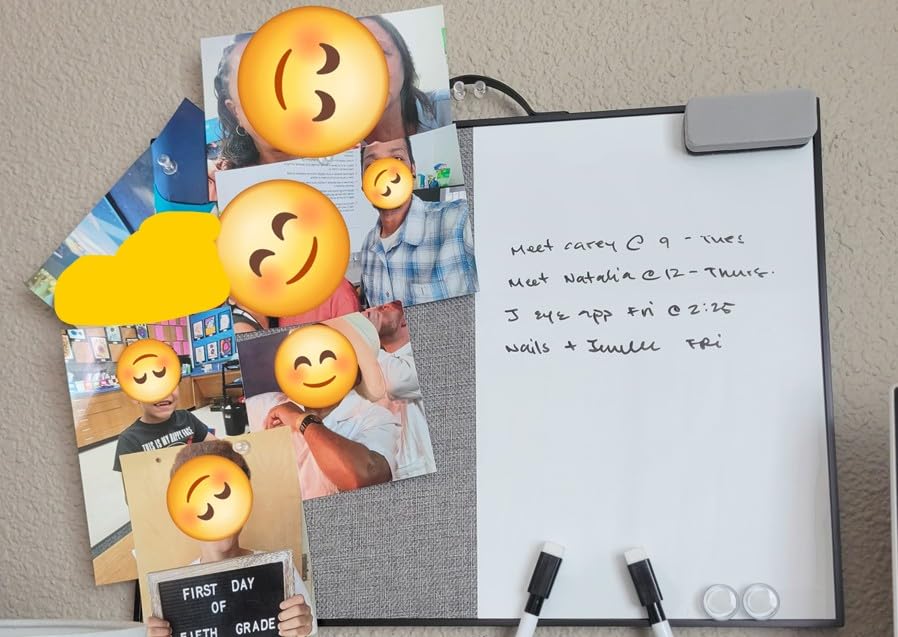 TSJ OFFICE Small Whiteboard Cork-Board - 16