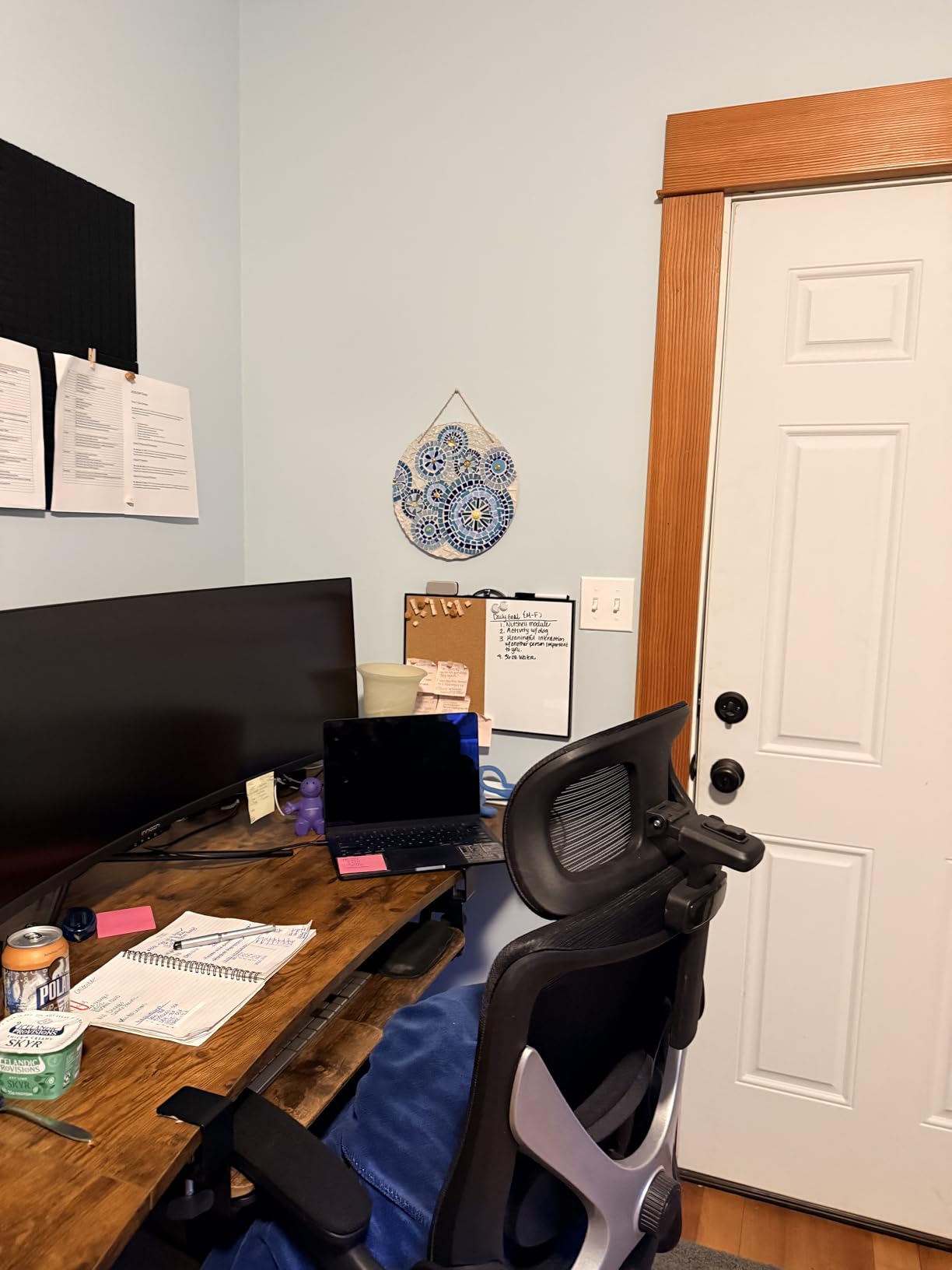 TSJ OFFICE Small Whiteboard Cork-Board - 16