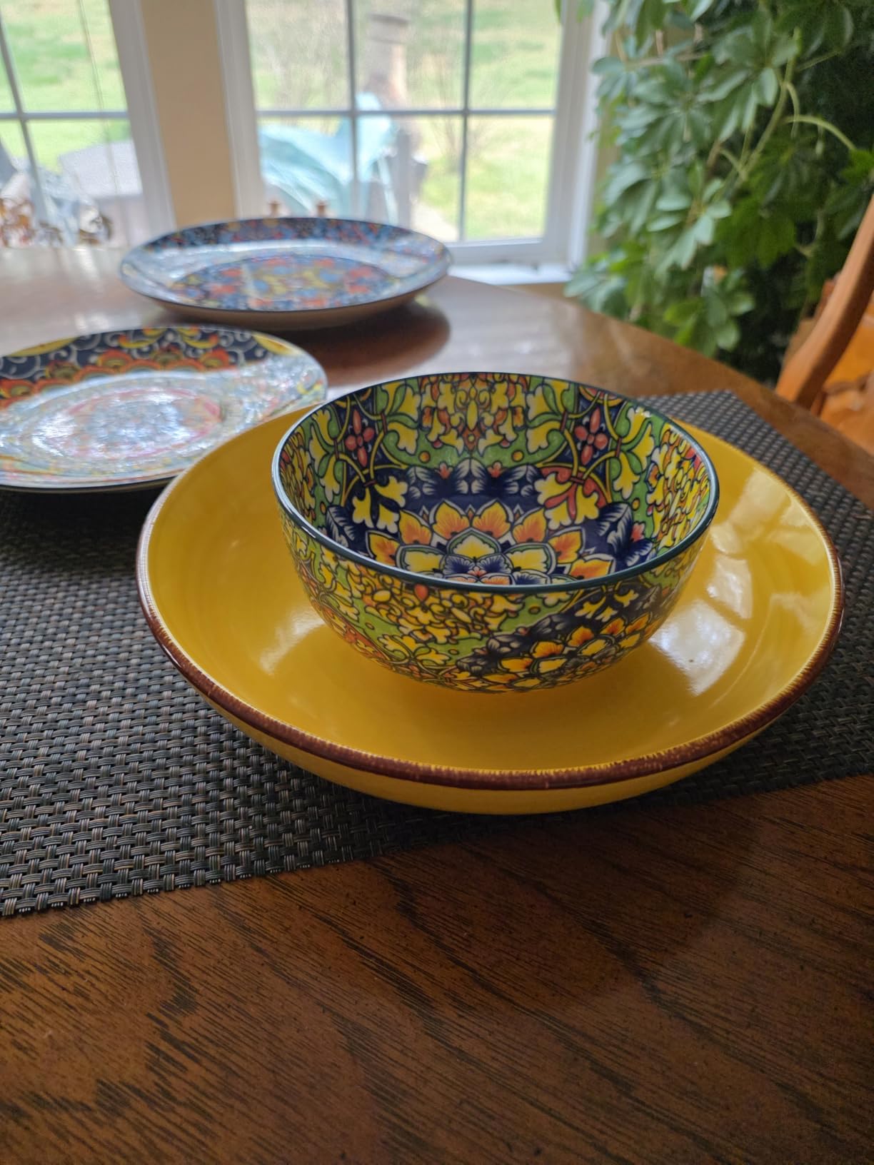 vancasso Bonita Pasta Bowls Set of 6, 38 oz Shallow Ceramic Bowls for Pasta, Salad, Soup & More - Microwave, Dishwasher & Oven Safe - Assorted Colors customer photo 1