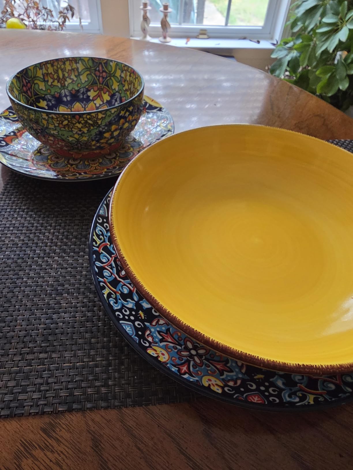 vancasso Bonita Pasta Bowls Set of 6, 38 oz Shallow Ceramic Bowls for Pasta, Salad, Soup & More - Microwave, Dishwasher & Oven Safe - Assorted Colors customer photo 2