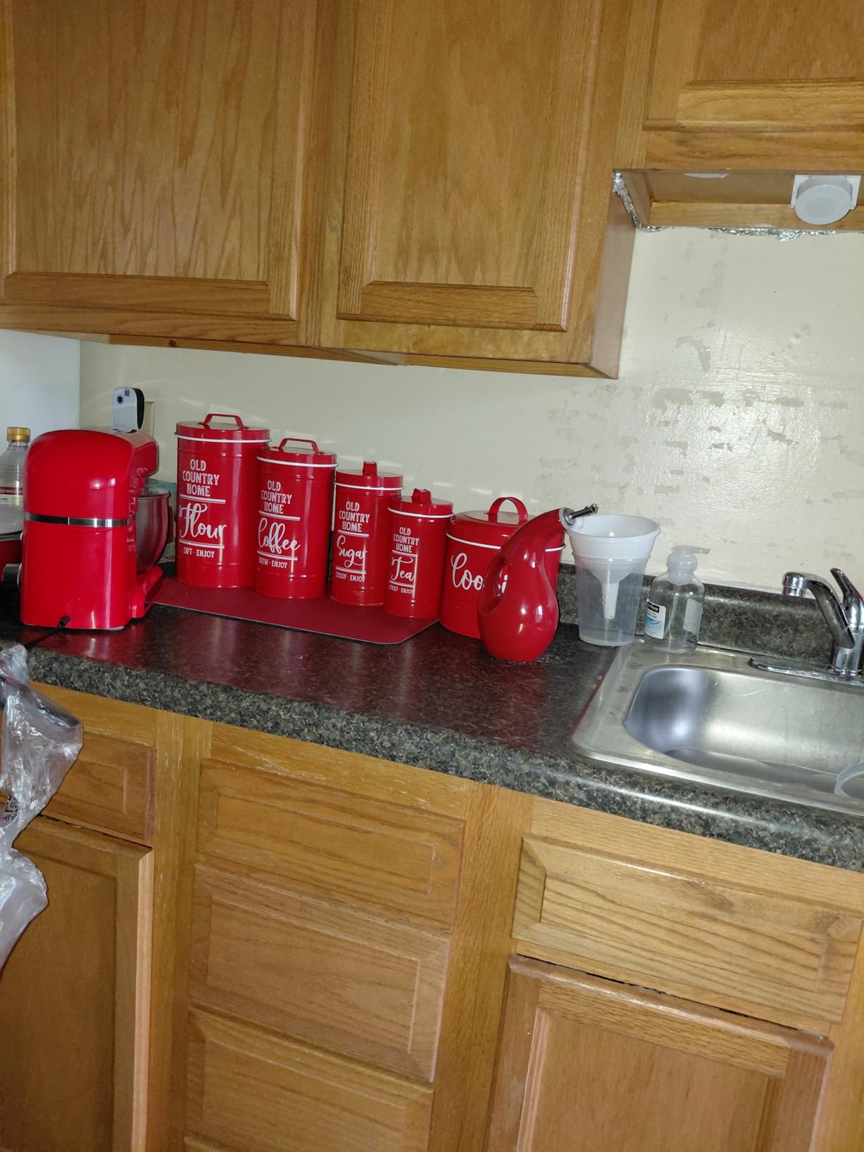 Canisters Sets for the Kitchen, Airtight Kitchen Canisters for Countertop, Flour and Sugar Containers, Tea Coffee Sugar Canister Set, Coffee Bar Decor and Accessories, Set of 4, White customer photo 1