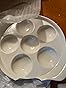 Xinnun 8 Pieces Ceramic Escargot Plates Bulk White Escargot Baking Dish with 6 Holes Footed Porcelain Snail Plate Oven Safe Ceramics for Mushroom Seafood Home Restaurant Hotel Kitchen customer photo 2