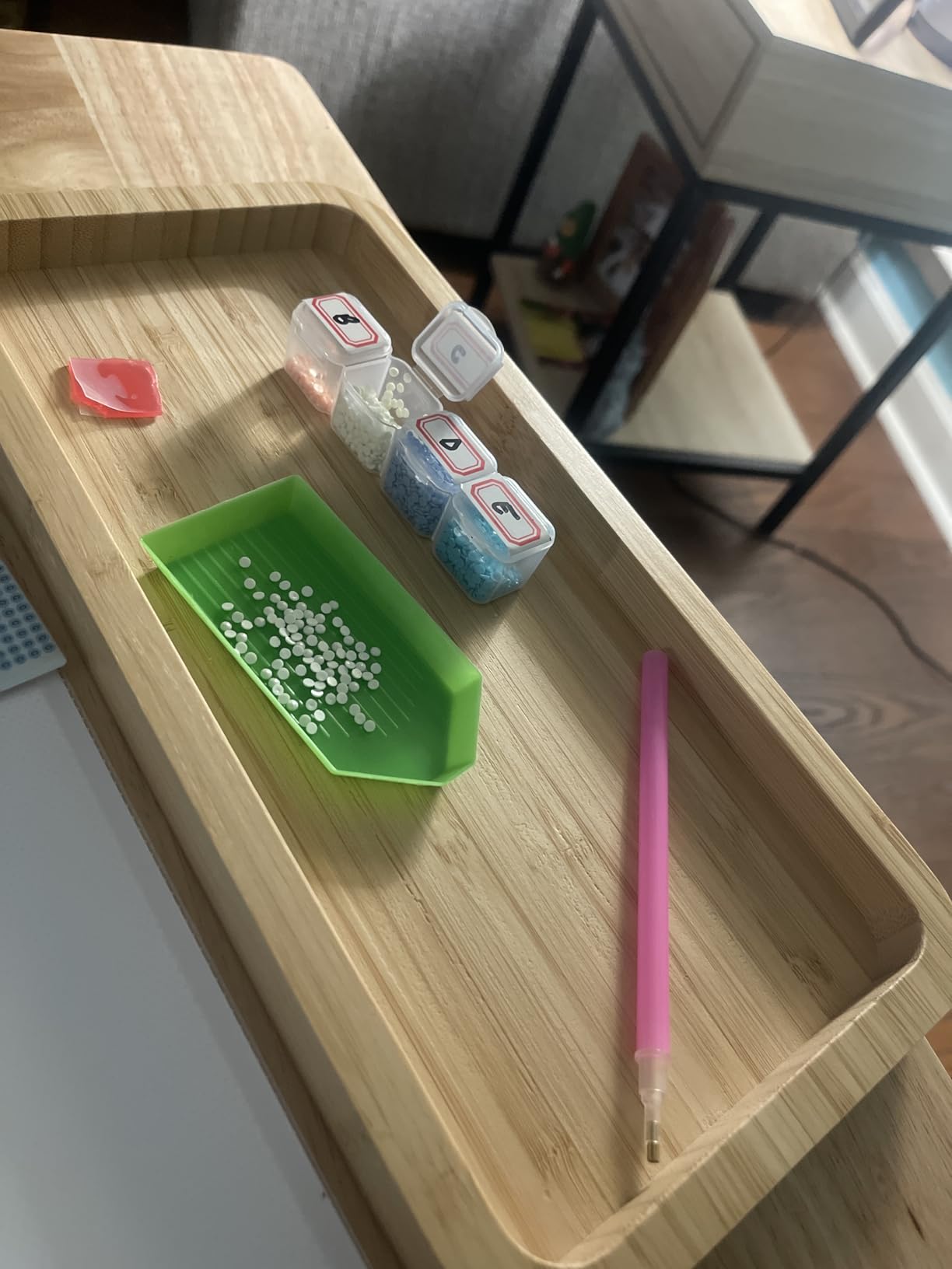 Bamboo Vanity Bathroom Tray for Counter, Bamboo Tray for Bathroom, Toilet Tank, Perfume 11.8L x 5.9W x 0.8H inch customer photo 2
