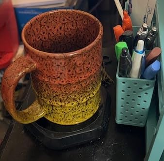 Ceramic 20 oz Coffee Mugs - Large Tea Cup for Office and Home - Dishwasher and Microwave Safe (1, Green and Blue) customer photo 1