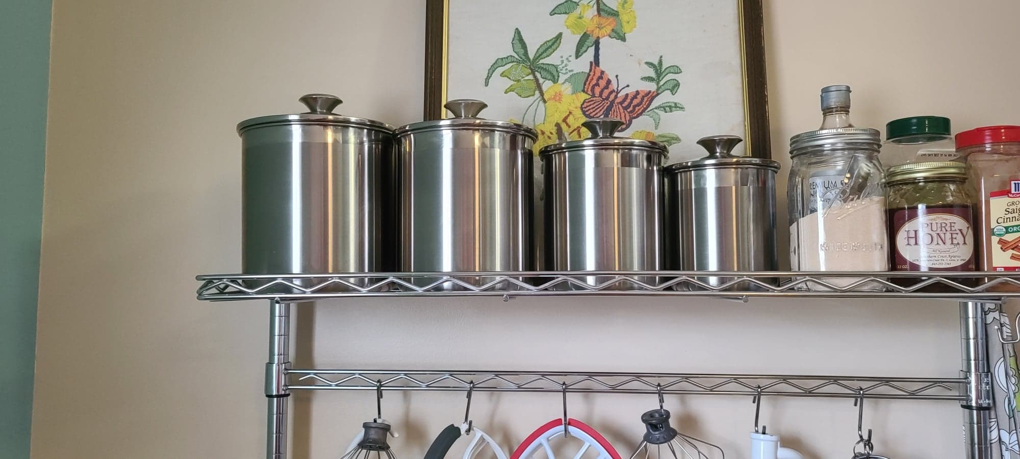 Cooks Standard Stainless Steel Food Jar Storage Canister Set Medium 4-Piece, 0.95qt/1.6qt/2.5qt/3.5qt Airtight Containers with Glass Lid for Tea Coffee Sugar Flour customer photo 2