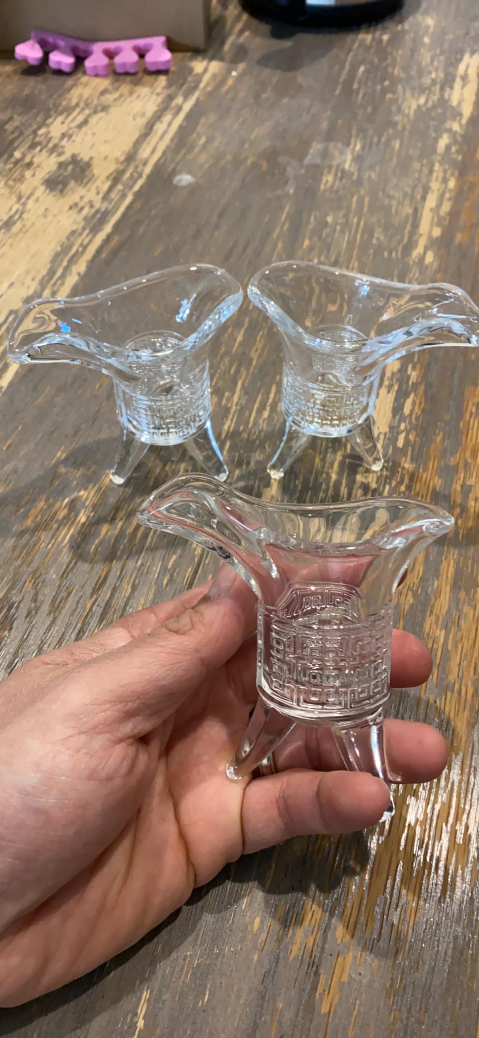 QUAFFER Soju Tequila Shot Glasses (Set of 4) - Retro Emperor Style Shot Glass - Soju Whiskey Tequila Baijiu - Perfect for Parties, Bars, Events, Home Bar customer photo 2