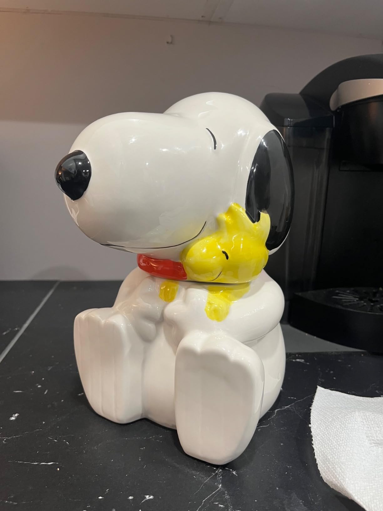 Peanuts Classic Snoopy Cookie Jar, 10.7-Inch Ceramic Kitchen Storage Container, Cartoon Collectible Treat Jar for Cookies and Snacks customer photo 1