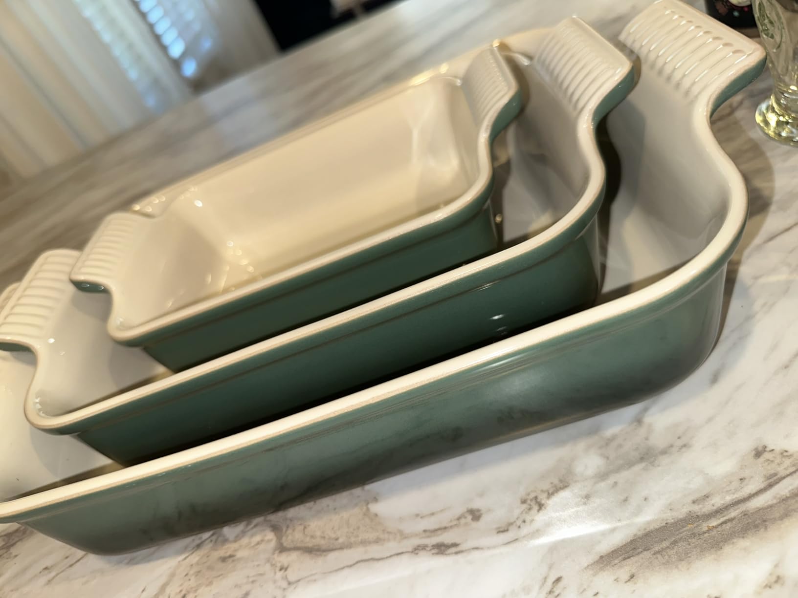 Le Creuset Stoneware Heritage Set 3 Rectangular Dishes, Marseille customer photo 2