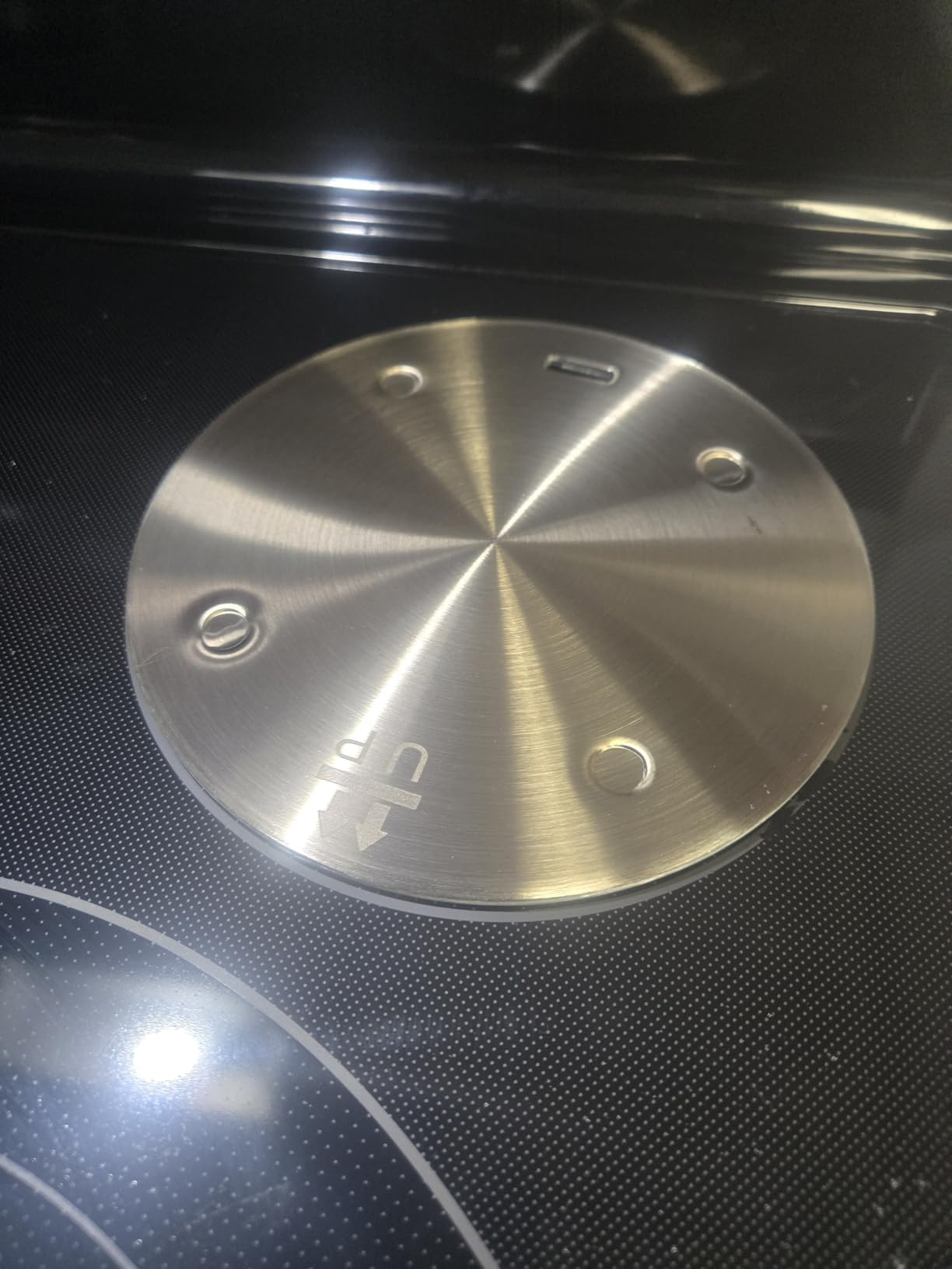 11inch Heat Diffuser Plate, Grourarty Stainless Steel Cooking Induction Adapter Simmer Plate for Electric Gas Glass Cooktop Hob Ring, Induction Cooktop Converter Plate with Handle customer photo 2