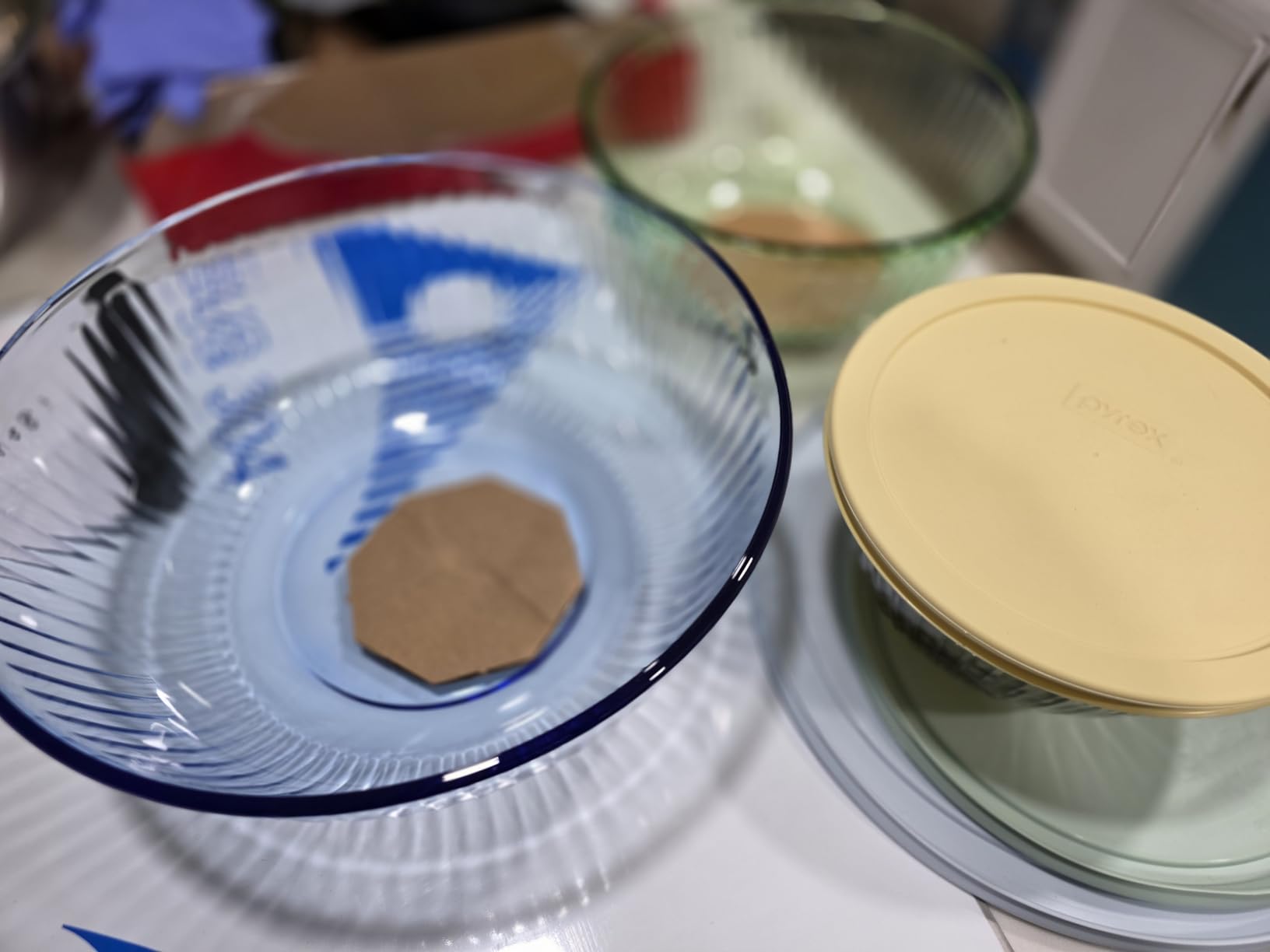 Pyrex Colors Tinted (3-Pack, Full Set) Sculpted Tinted Glass Mixing Bowls With Plastic Lids, Nesting Space Saving Set of Bowls For Prepping and Baking customer photo 2