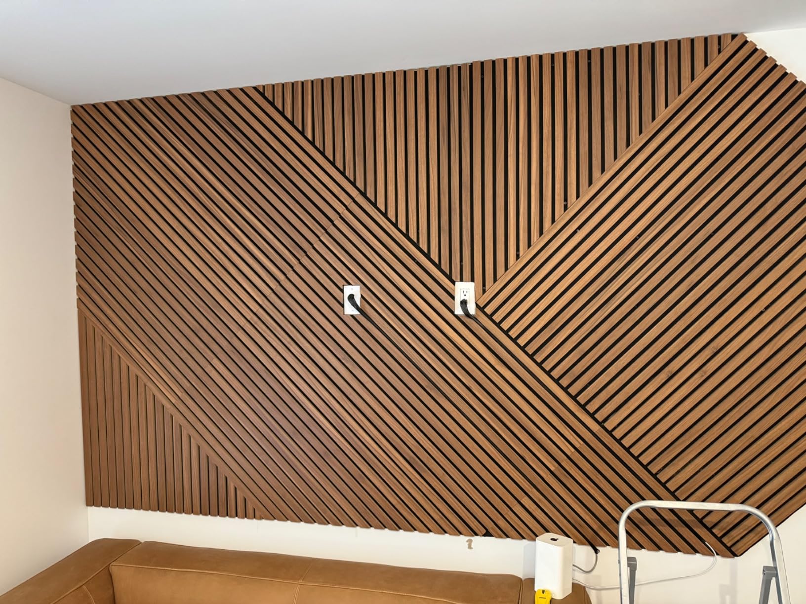 Art3d 4 Pack 47.2 x 23.6in. Wood Slat Acoustic Panels for Wall and Ceiling - 3D Fluted Sound Absorbing Panel with Wood Finish customer photo 2