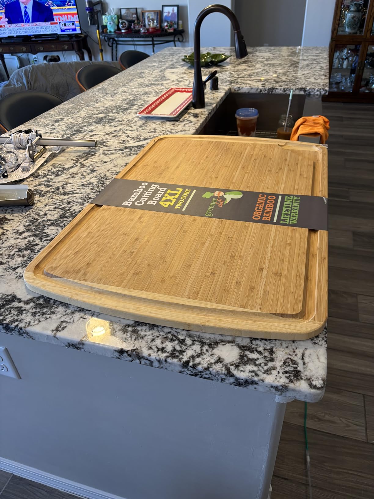 4XL Bamboo Butcher Block Cutting Board - Extra Large Cutting Boards for Kitchen 36 x 24 - Wood Countertop customer photo 1