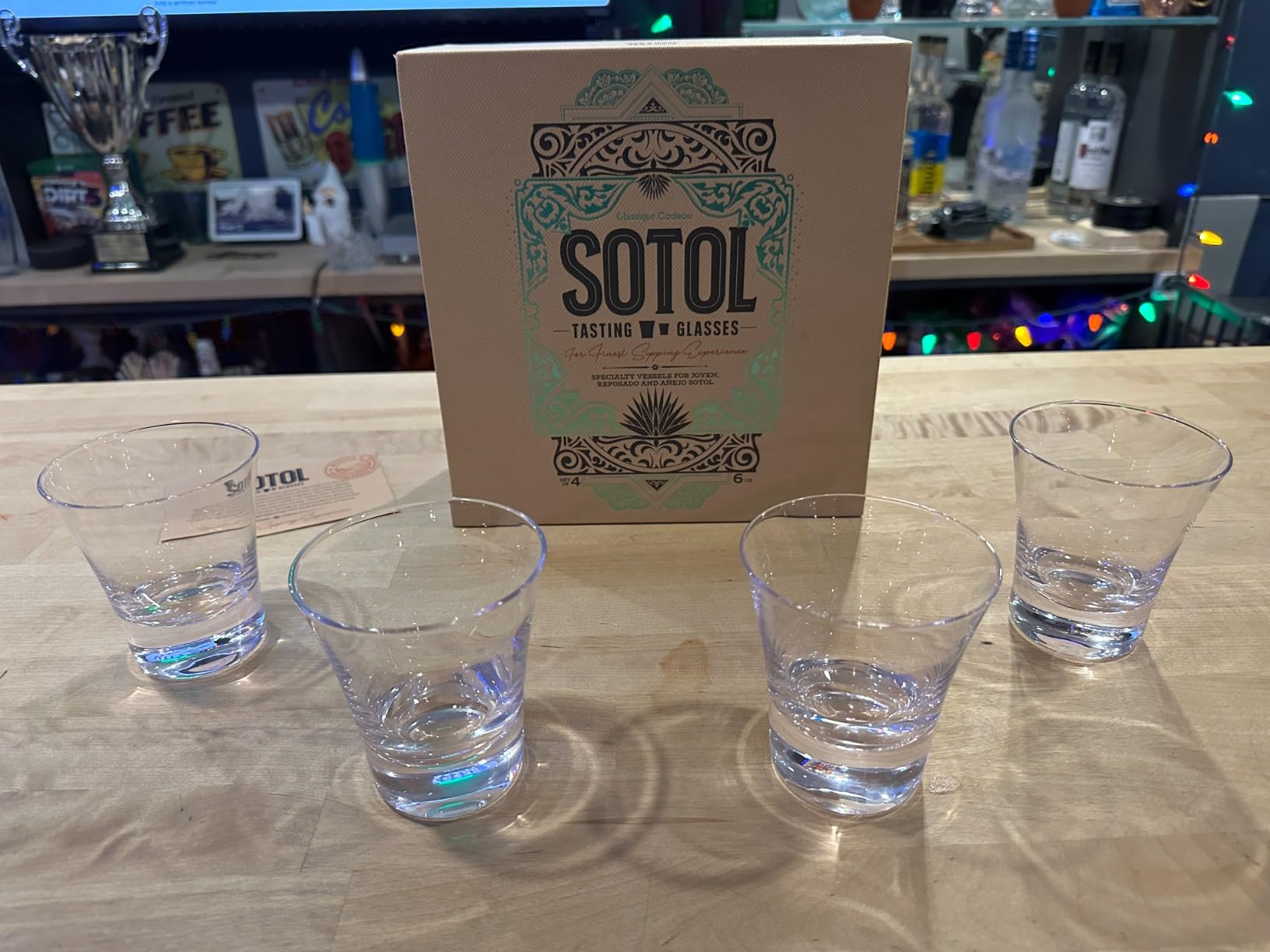 Sotol and Tequila Sipping Glasses | Tequila Glassware Collection | Set of 4 | 6 oz Professional Sippers for Drinking Joven, Reposado, Anejo Sotols | Stemless Heavy Based Liquor Snifters customer photo 2