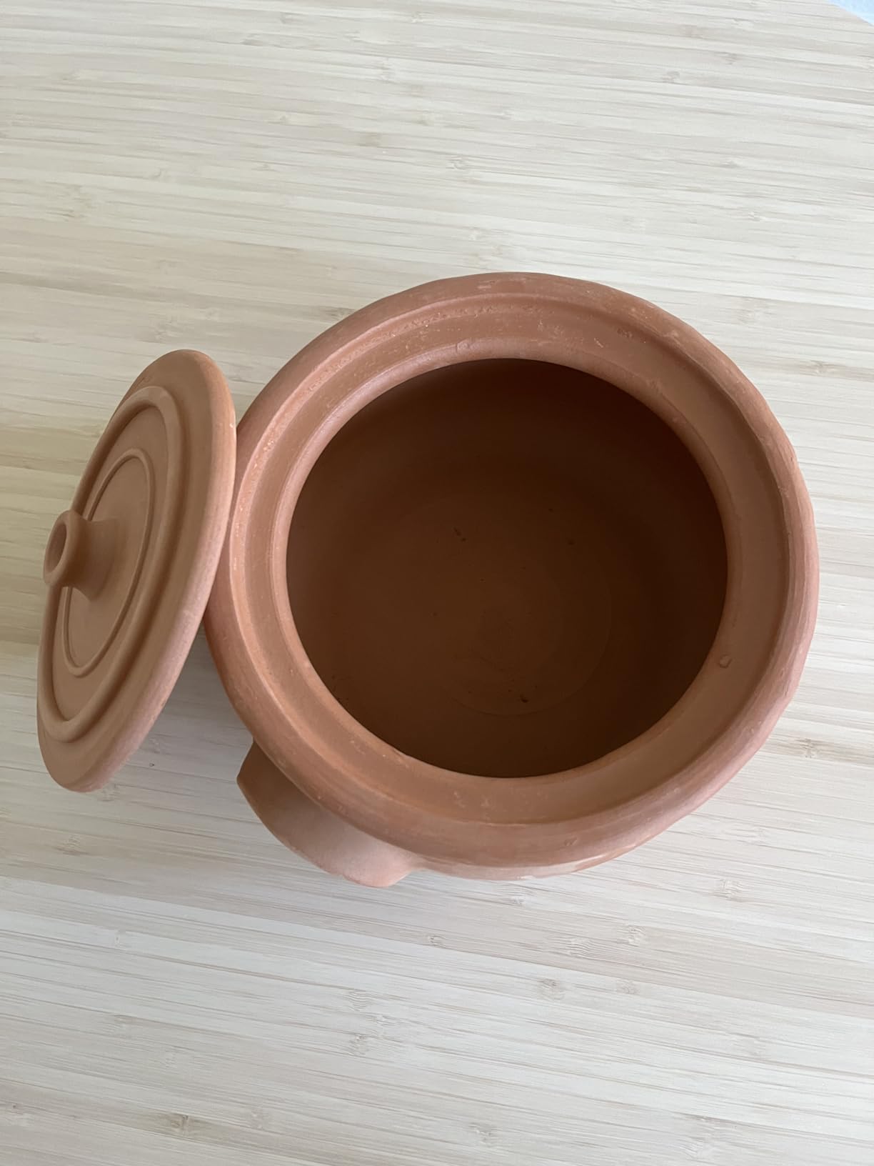 Hakan Suphan Handmade 7.6-Quart Large Clay Cooking Pot with Lid, Natural Unglazed Cookware, Terracotta Cazuela, Casserole Dish, Rice Cooking, Stewpot, Korean, Indian, Mexican Dish 7.2 L customer photo 1