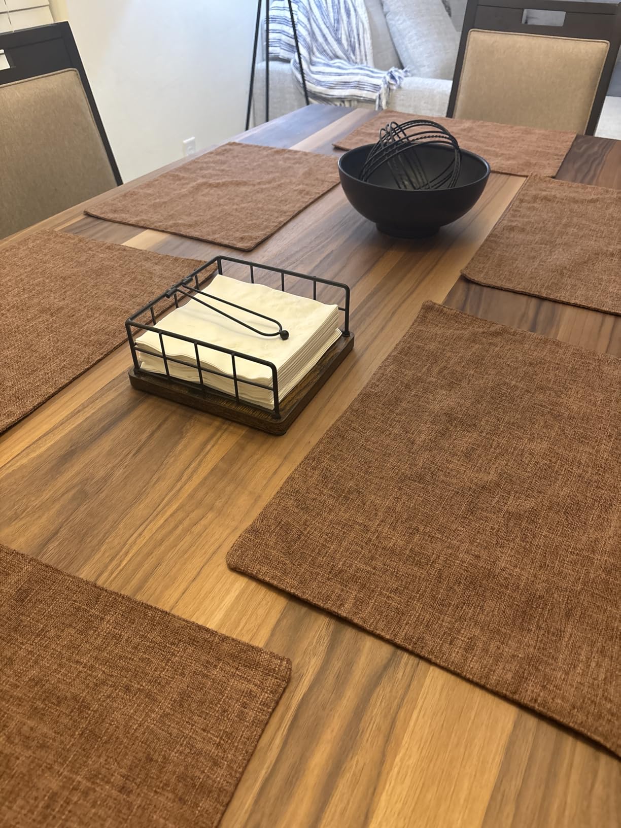 YINMIT Napkin Holder for Table, Farmhouse Napkin Holders with Weighted Arm, Wood Rustic Napkin Holders for Paper Napkins, Napkins Holder for Kitchen, Dining Table customer photo 1