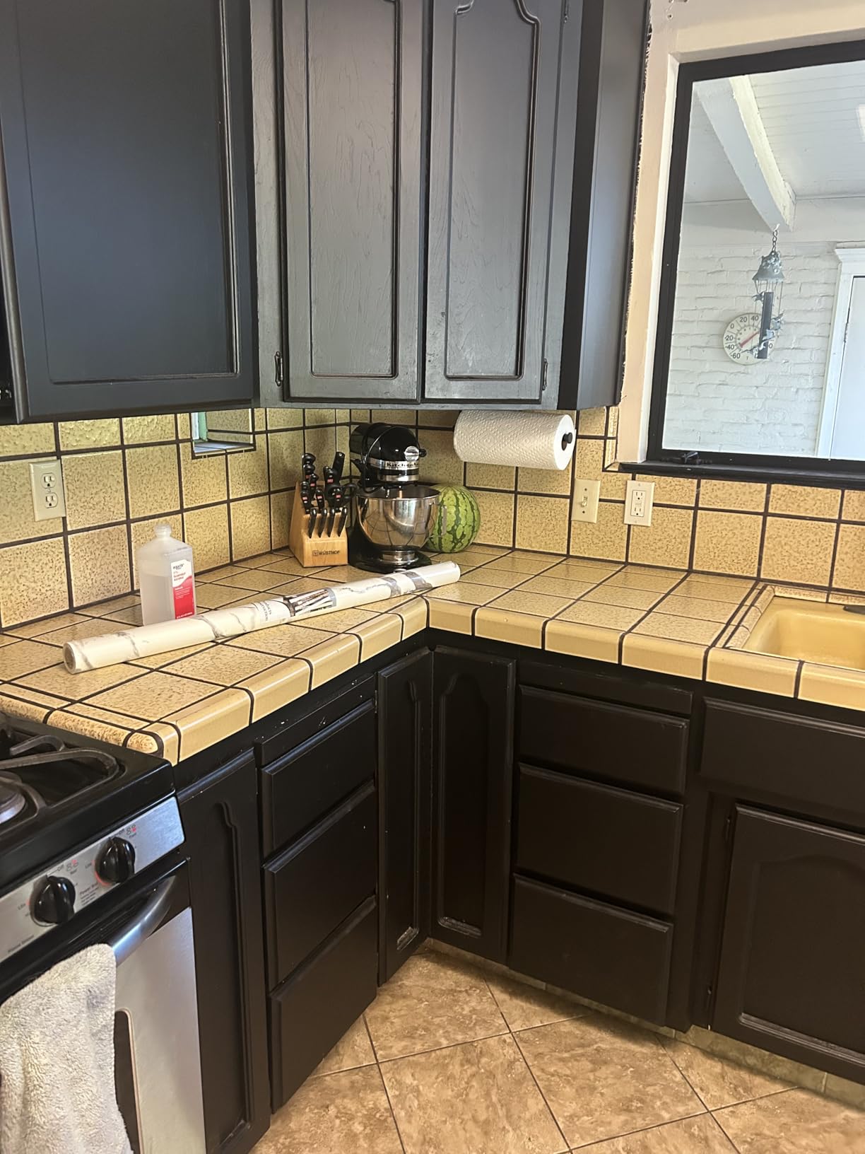 LACHEERY Thick White Marble Contact Paper for Countertops Waterproof Contact Paper Peel and Stick for Cabinets Removable Matte Gold Grey White Marble Wallpaper for Kitchen Bathroom Counter 15.8