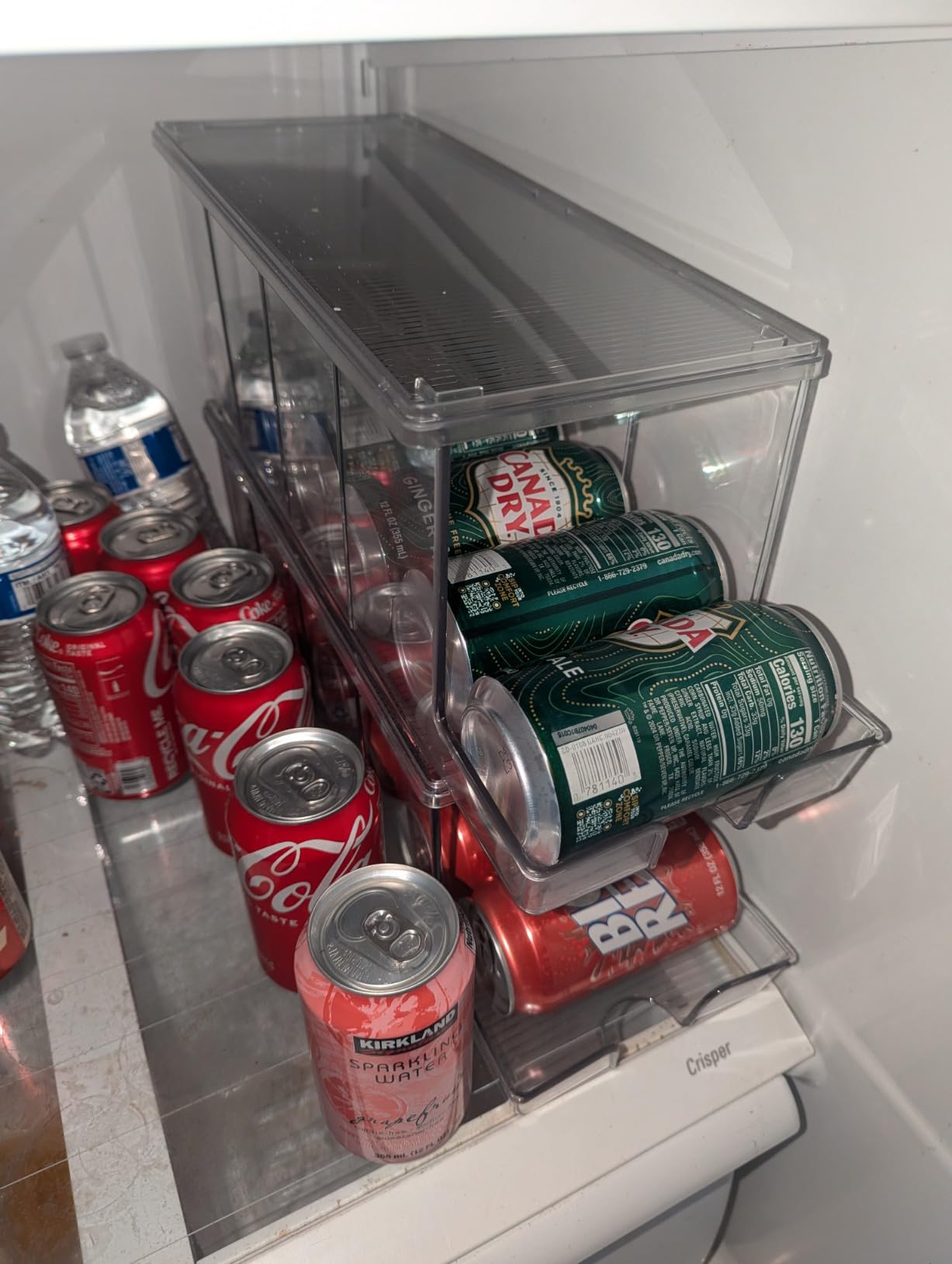 ClearSpace Soda Can Organizer & Soda Can Dispenser for Refrigerator - Fridge Organizer & Stackable Drink Organizer for Fridge or Refrigerator - Holds 12 Cans Each, BPA Free - 2 Pack customer photo 2