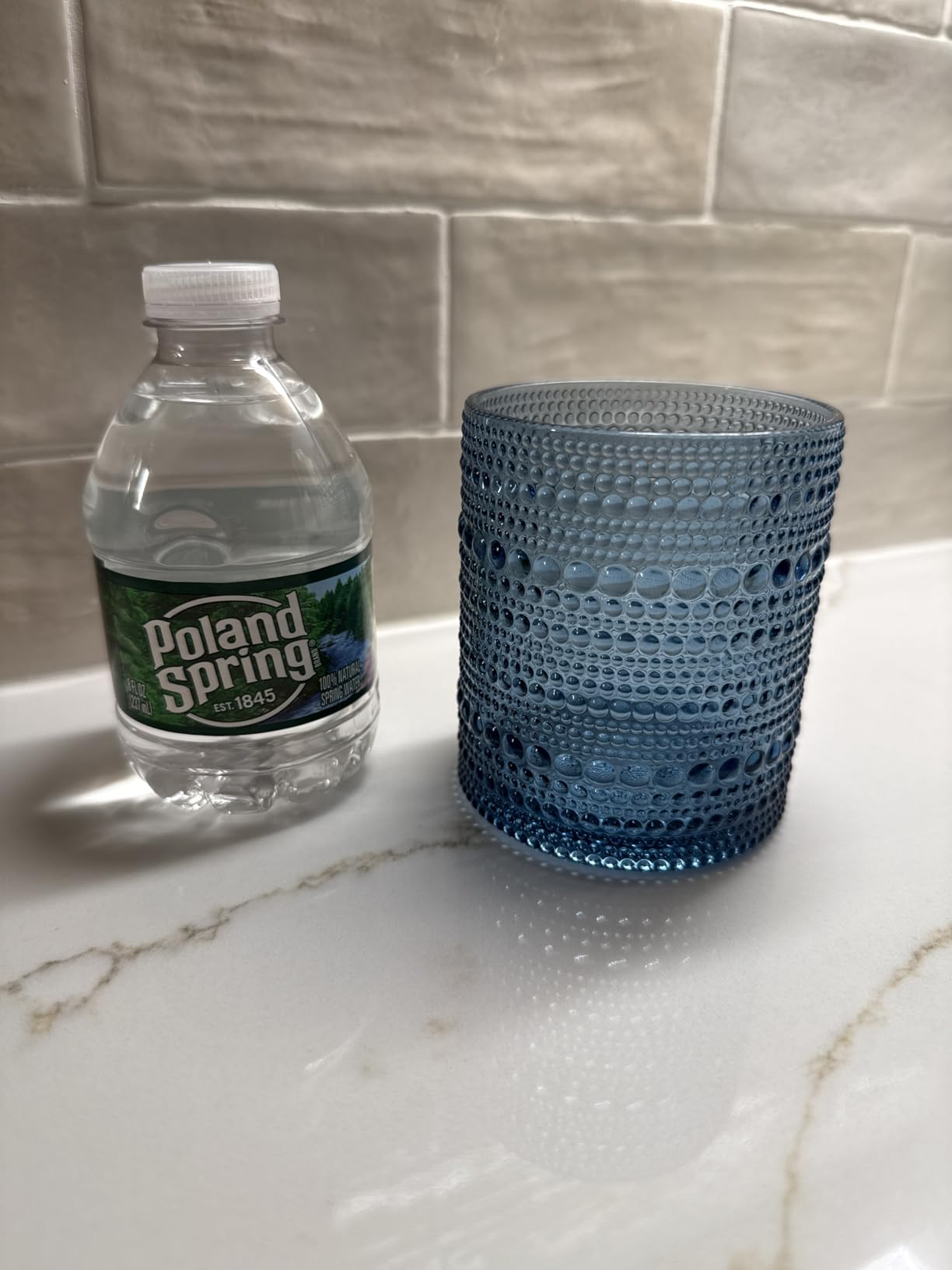 FORTESSA Orbetto Outdoor Hobnail Plastic Drinkware, 10.5 Ounce Double Old Fashioned Outdoor Glass (Set of 4), Break-Resistant Acrylic Drinkware Collection, Cornflower Blue customer photo 1