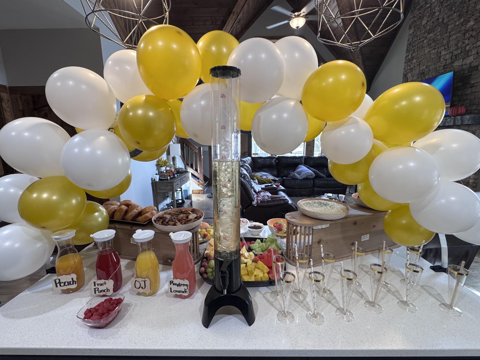 Mumufy 82 Pcs Mimosa Bar Supplies 34 oz Plastic Water Carafe with Lids Plastic Champagne Flutes Pitchers for Drinks with Serving Bowls Serving Tongs Chalkboard Stickers Straws (Classic, Vivid Colors) customer photo 1