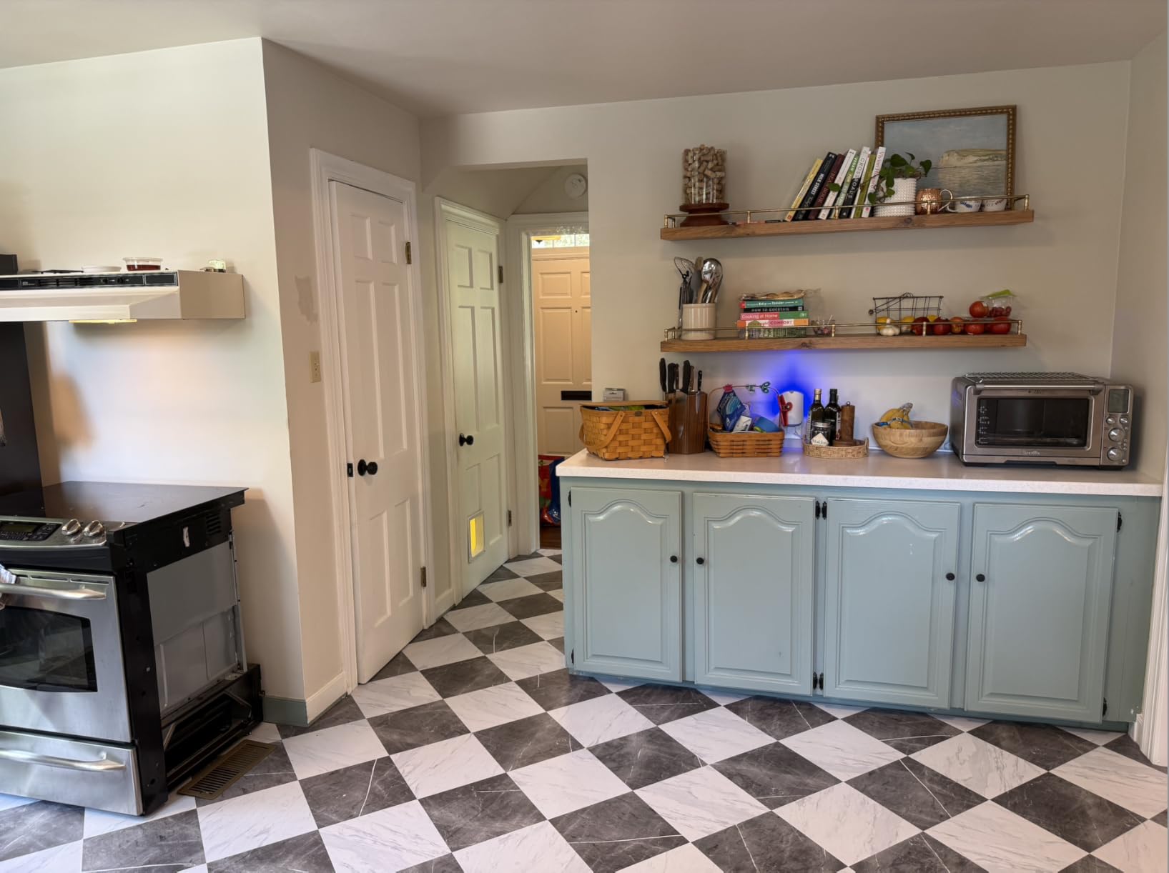 FloorPops x Chris Loves Julia 12-in by 12-in Bonneville Grey & White Marble Peel & Stick Floor Tiles, FP4421 customer photo 1