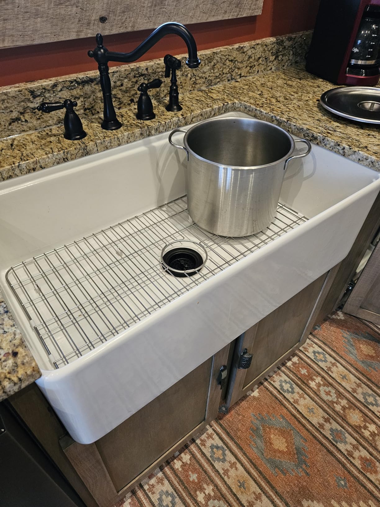 DeerValley Farmhouse Sink Workstation, 33 inch White Fireclay Apron Front Farm Sinks, Double Bowl Deep Drop-in Undermount Sink with Workstation Accessories customer photo 1