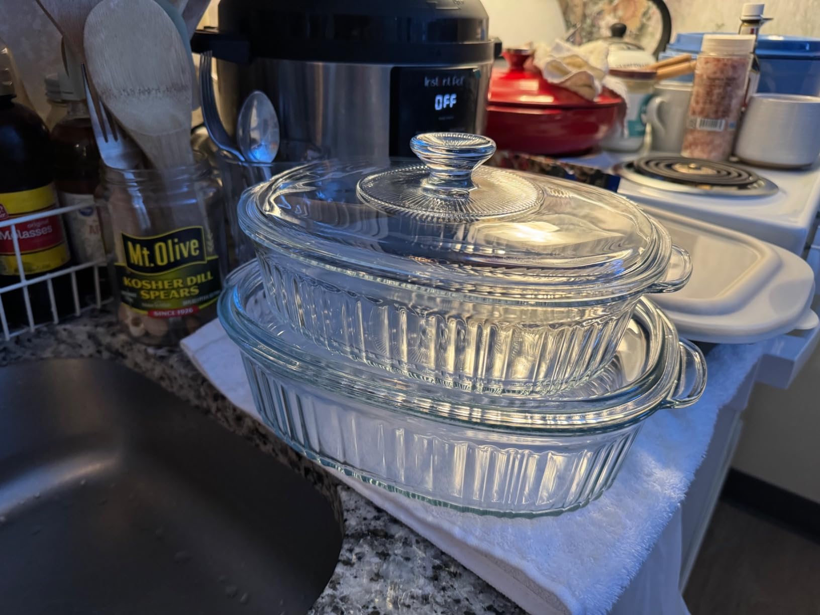 M MCIRCO 4-Piece Glass Casserole Baking Dish, Set of 2 Casseroles With Glass Lids, 1.9 Qt and 3 Qt customer photo 1