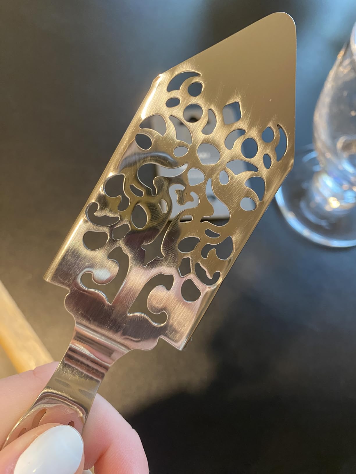 Viski Absinthe Spoon - Vintage Style Absinthe Dripper with Perforations - Dishwasher Safe Stainless Steel Set of 1 customer photo 1