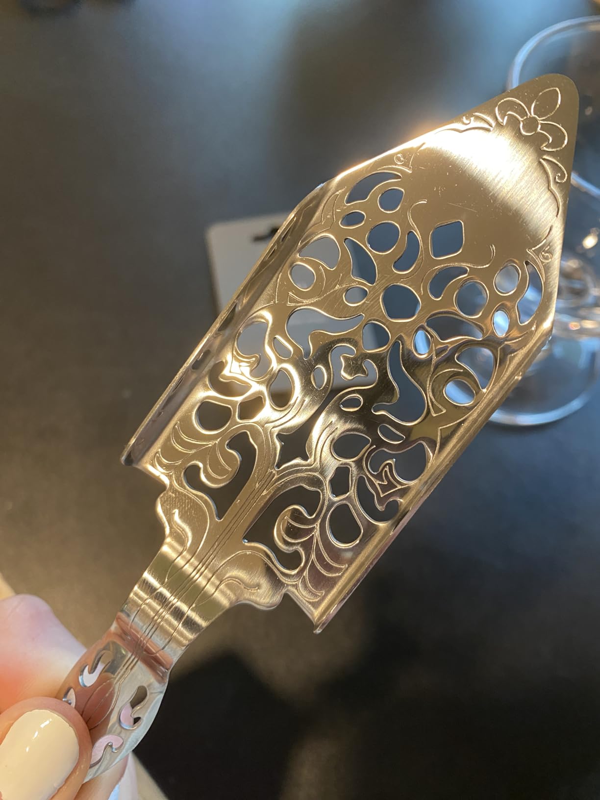 Viski Absinthe Spoon - Vintage Style Absinthe Dripper with Perforations - Dishwasher Safe Stainless Steel Set of 1 customer photo 2