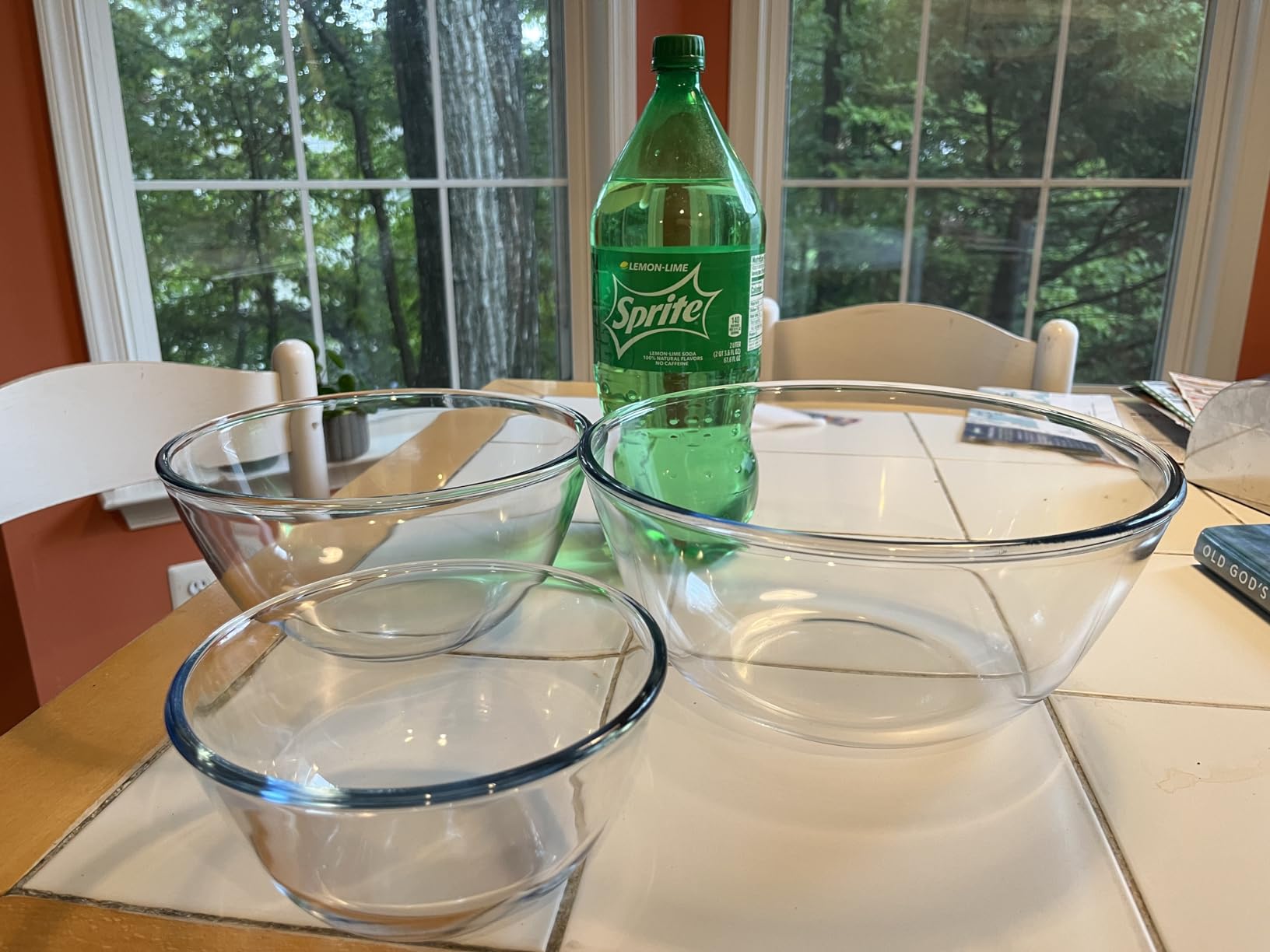 Glass Mixing Bowl Set of 3 for Kitchen, Baking, Prepping, Serving, Cooking 1.1QT, 2.5QT, 4.2QT Large Salad Bowl Set, High Borosilicate, Stackable, Non-toxic customer photo 1